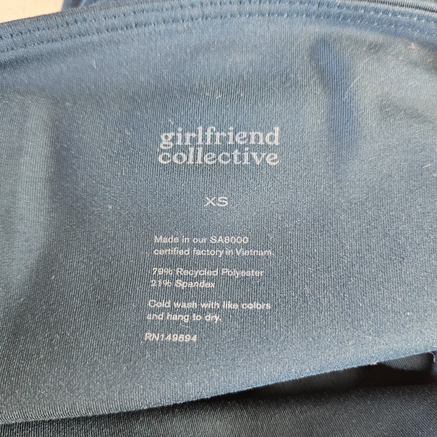 Girlfriend Collective Girlfriend Collective Womens Shorts XS Solid Teal High Rise Biker Activewear Size 26" / US 2 / IT 38 - 4 Thumbnail