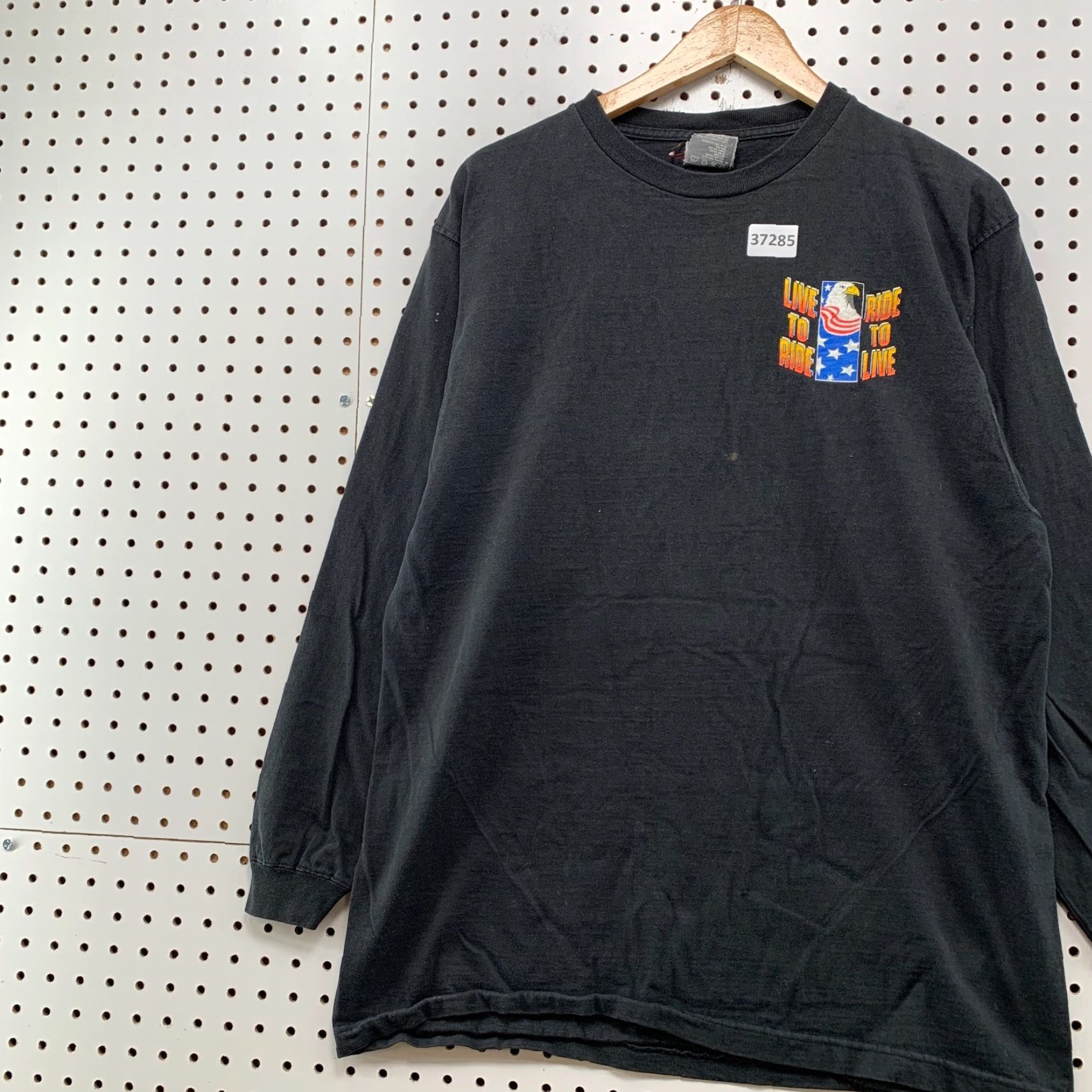 Vintage VINTAGE Live To Ride Motorcycle Shirt Mens Large Black American Heritage USA Size US L / EU 52-54 / 3 - 4 Thumbnail