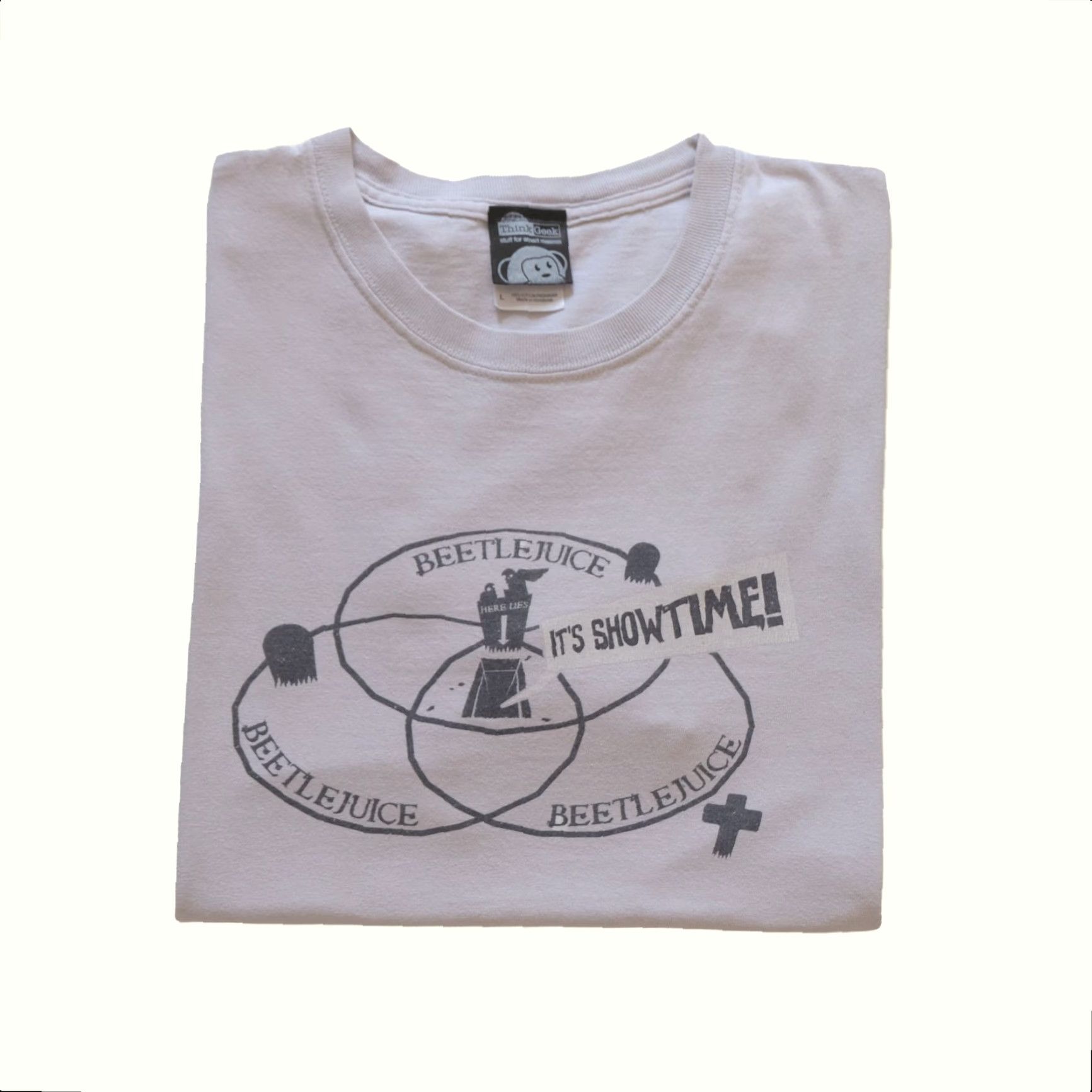 Etro VINTAGE THINK GEEK BEETLEJUICE VGT 90s Y2K MOVIE PROMO RETRO ITS SHOWTIME GRAPHIC T SHIRT SZ L Men Size US L / EU 52-54 / 3 - 2 Thumbnail