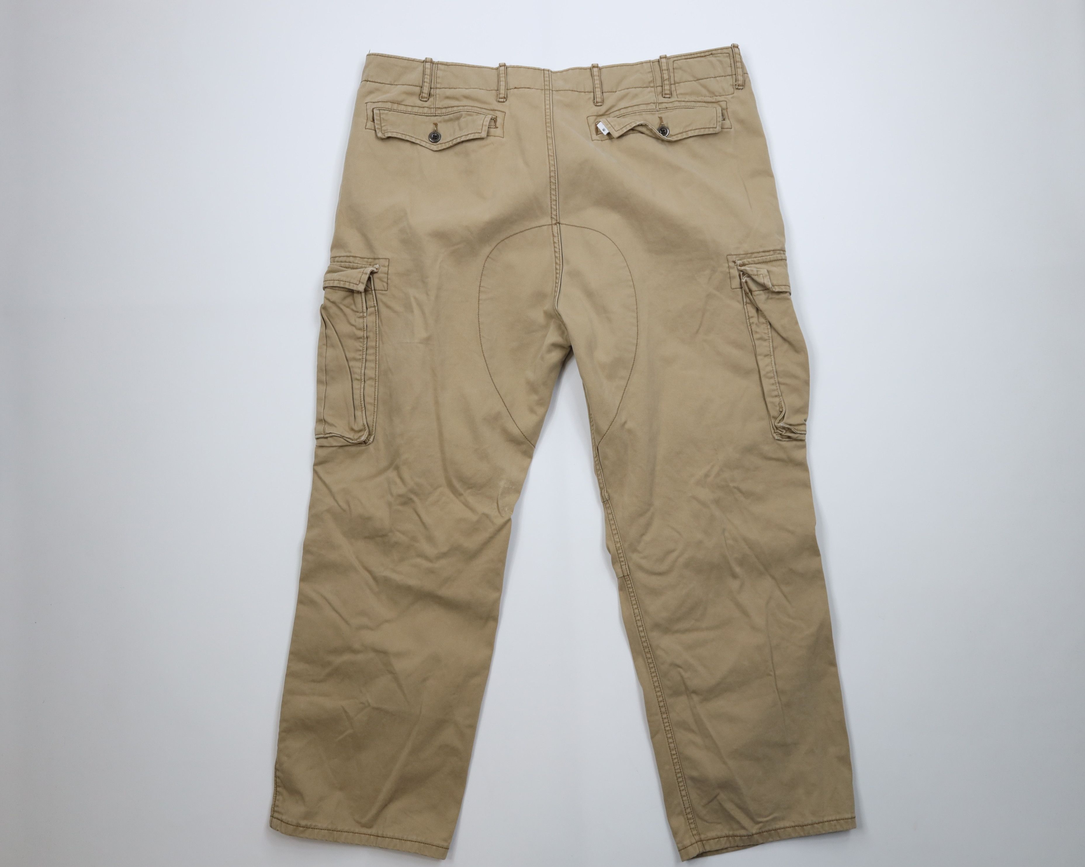 Levi's Vintage Y2K Levis Baggy Wide Leg Cargo Pants Brown Cotton Size US 40 / EU 56 - 9 Thumbnail