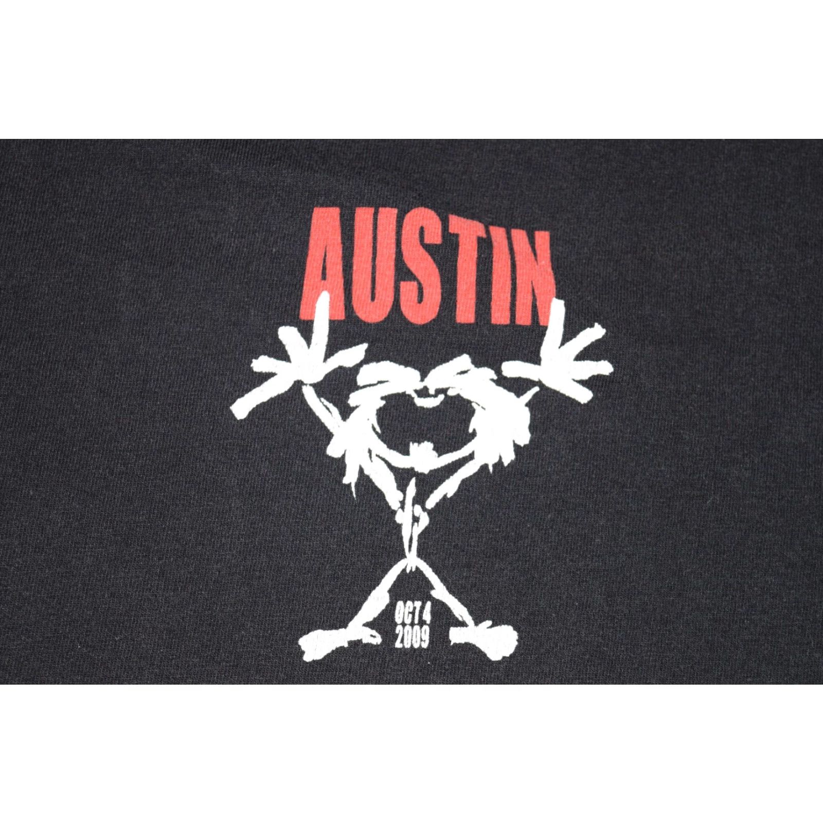 Vintage VINTAGE Pearl Jam Shirt Graphic Tee Black Adult L 2009 Austin Stickman Grunge Concert Size US L / EU 52-54 / 3 - 2 Thumbnail