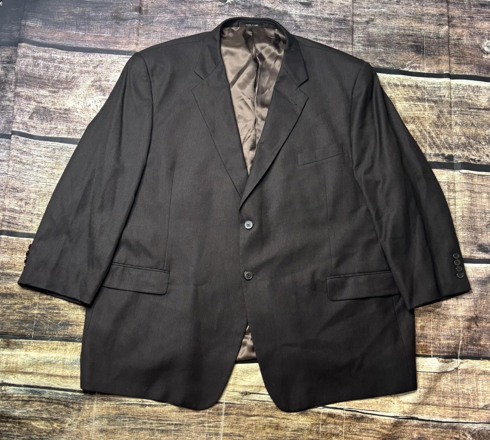 Joseph Abboud Loro Piana Blazer Jacket Mens 44R Super 120s Wool Brown USA Size 44R - 1 Thumbnail