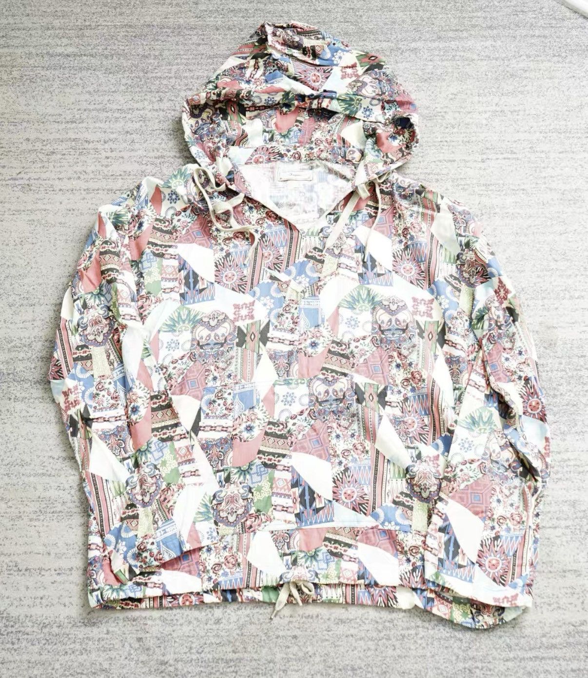 Iroquois Japan Iroquois Printed Viscose Blend Pullover Hoodie Size US S / EU 44-46 / 1 - 1 Thumbnail