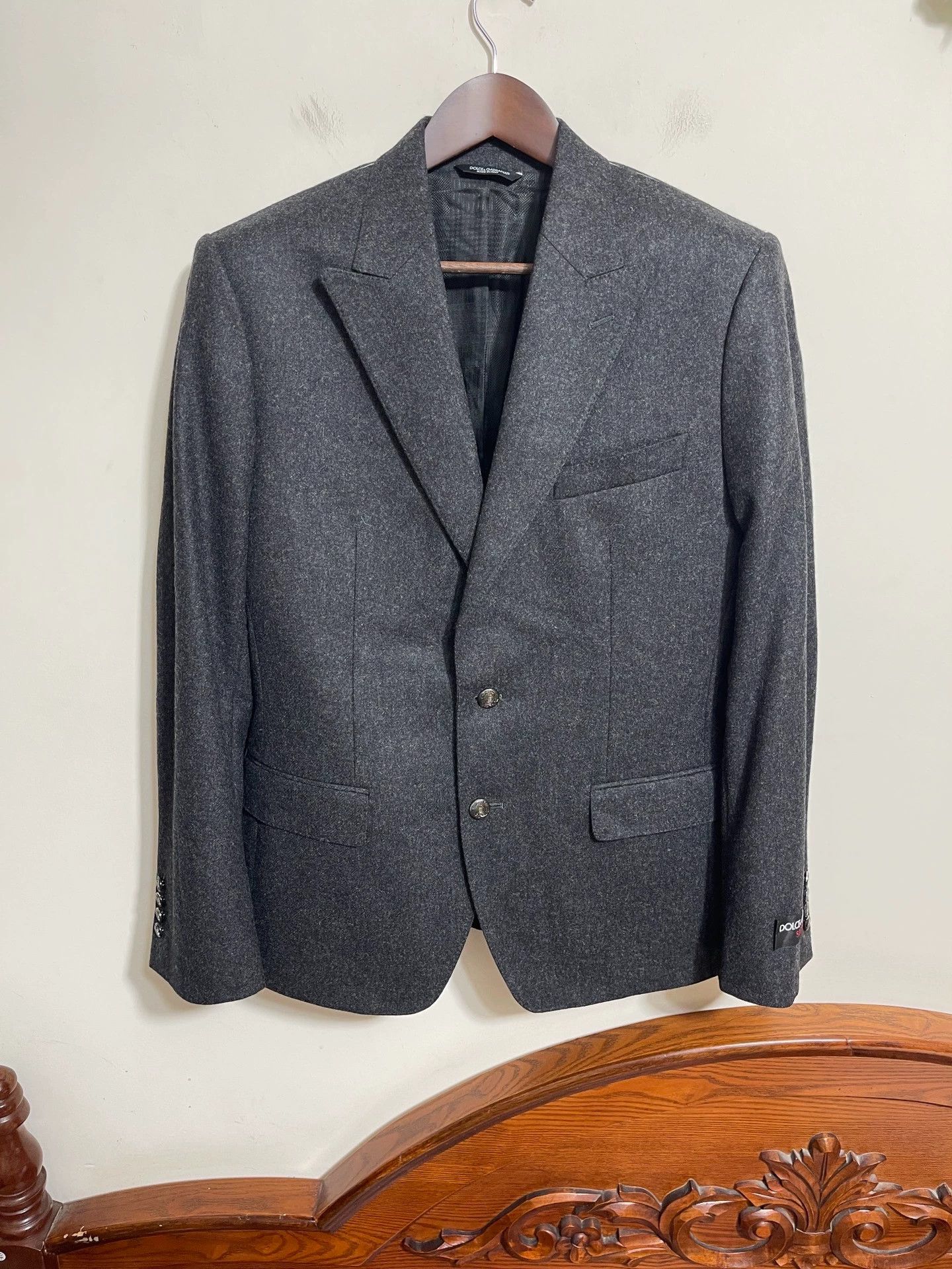 Dolce & Gabbana Dolce & Gabbana Slim Fit Wool Blazer Size 50 Size 50R - 1 Thumbnail