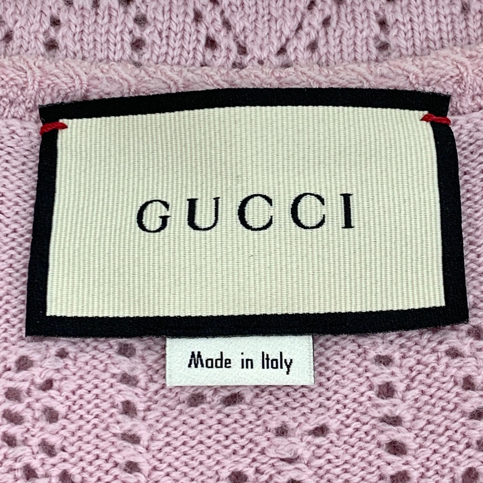 Gucci Gucci Pink Logo Pattern Wool Sleeveless Knitted Vest S Round Size S / US 4 / IT 40 - 2 Thumbnail