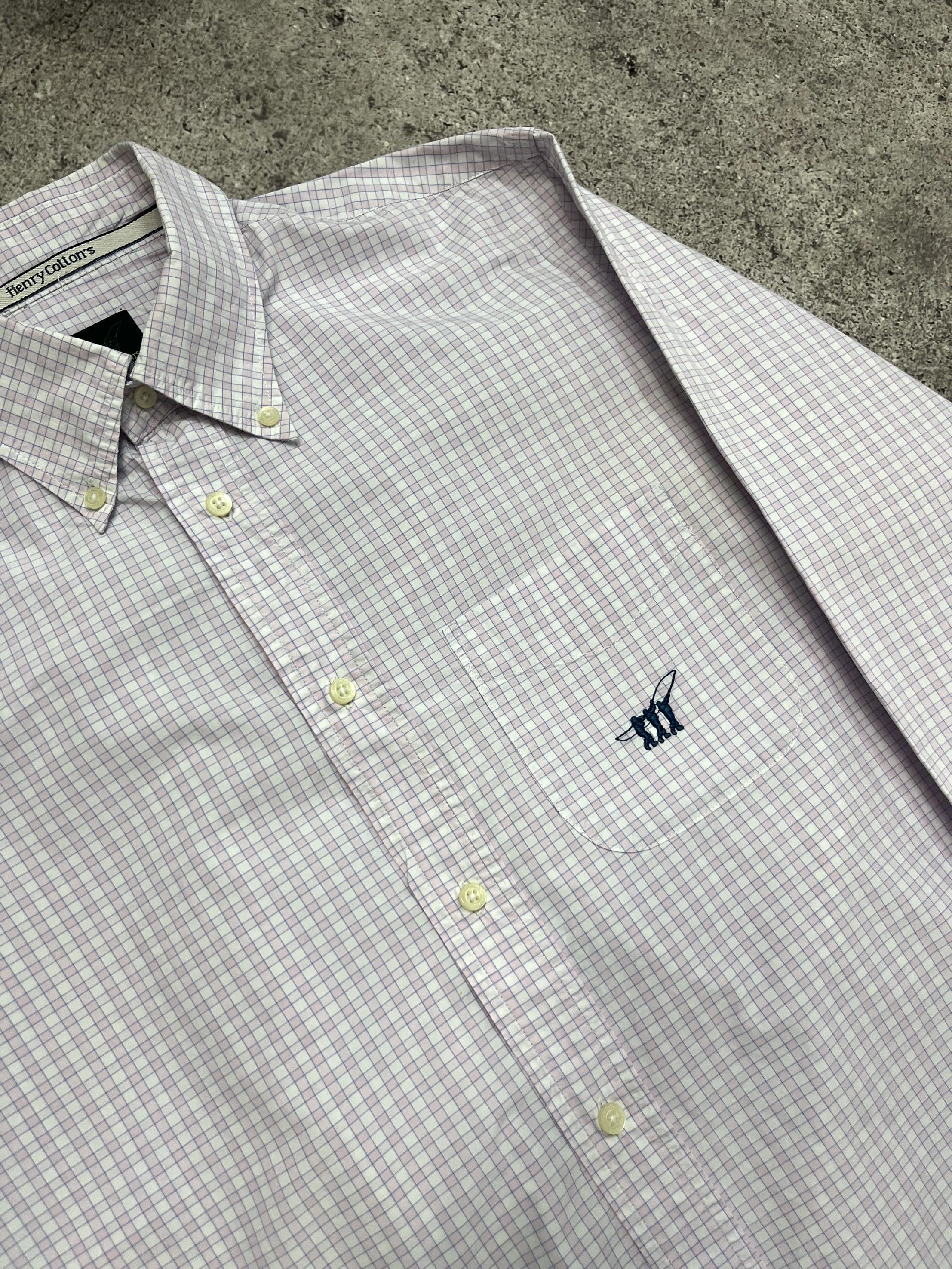 Henry Cotton's Henry Cottons Italian Classic Check Pink Shirt Size L Size US L / EU 52-54 / 3 - 6 Thumbnail