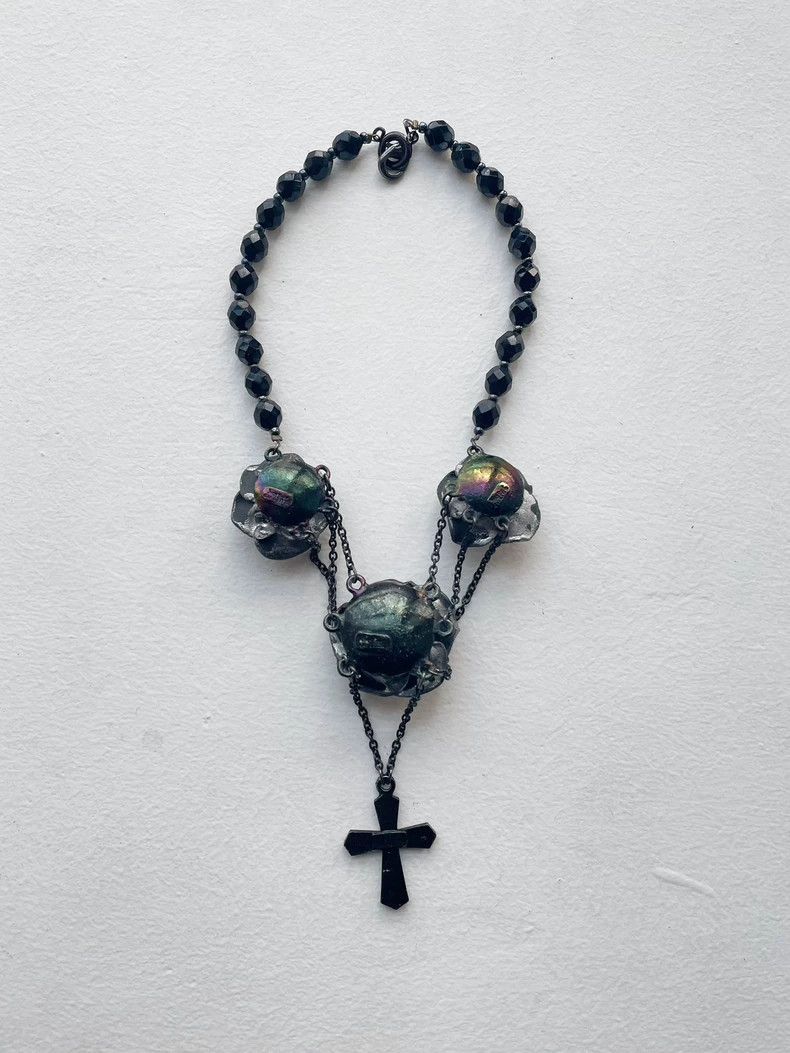 Jean Paul Gaultier Jean Paul Gaultier Making an Old Rose Cross Necklace 2504-N Size ONE SIZE - 5 Thumbnail