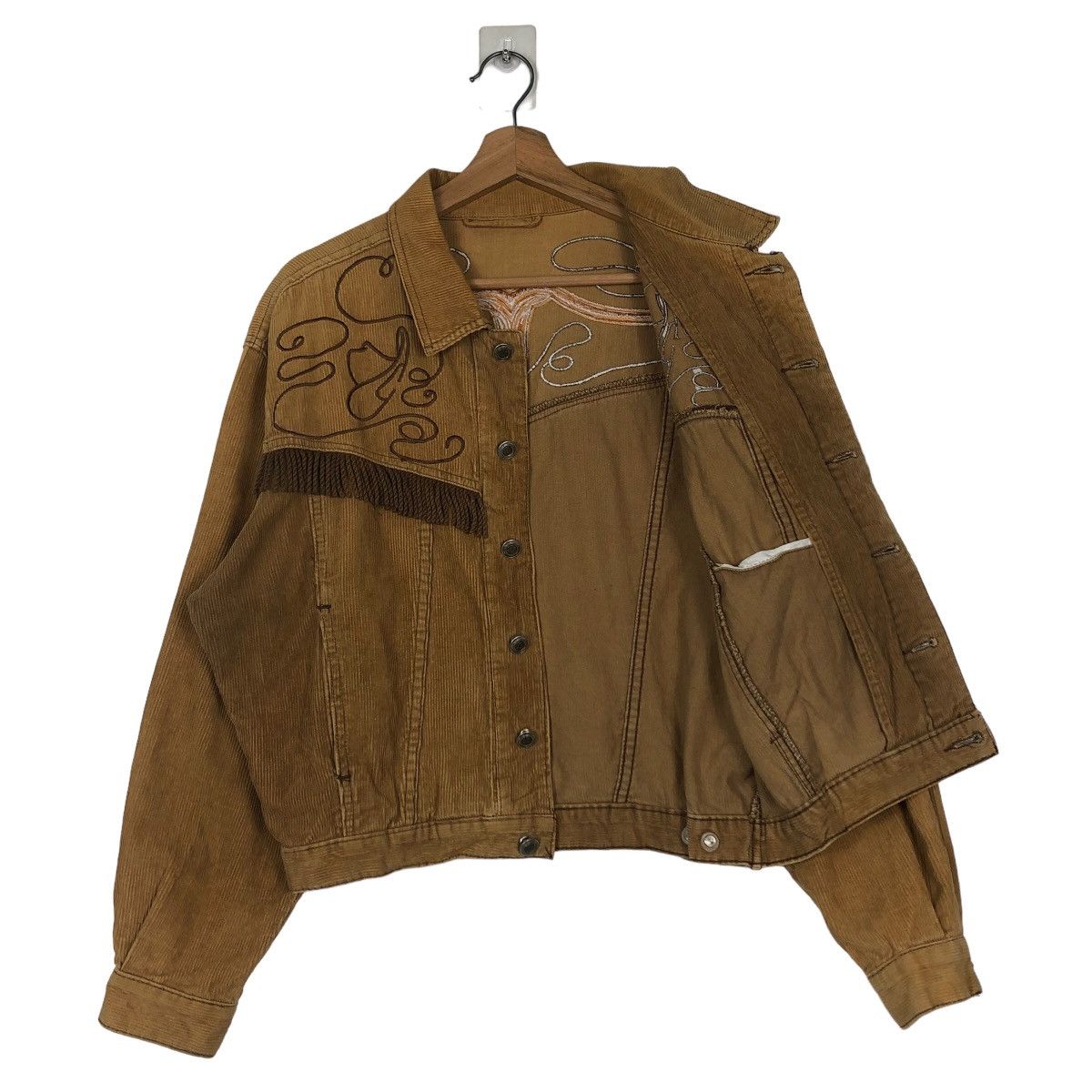 Japanese Brand 🔥Cropped Cowboy Jacket Corduroy Biker Wear Size US M / EU 48-50 / 2 - 11 Thumbnail
