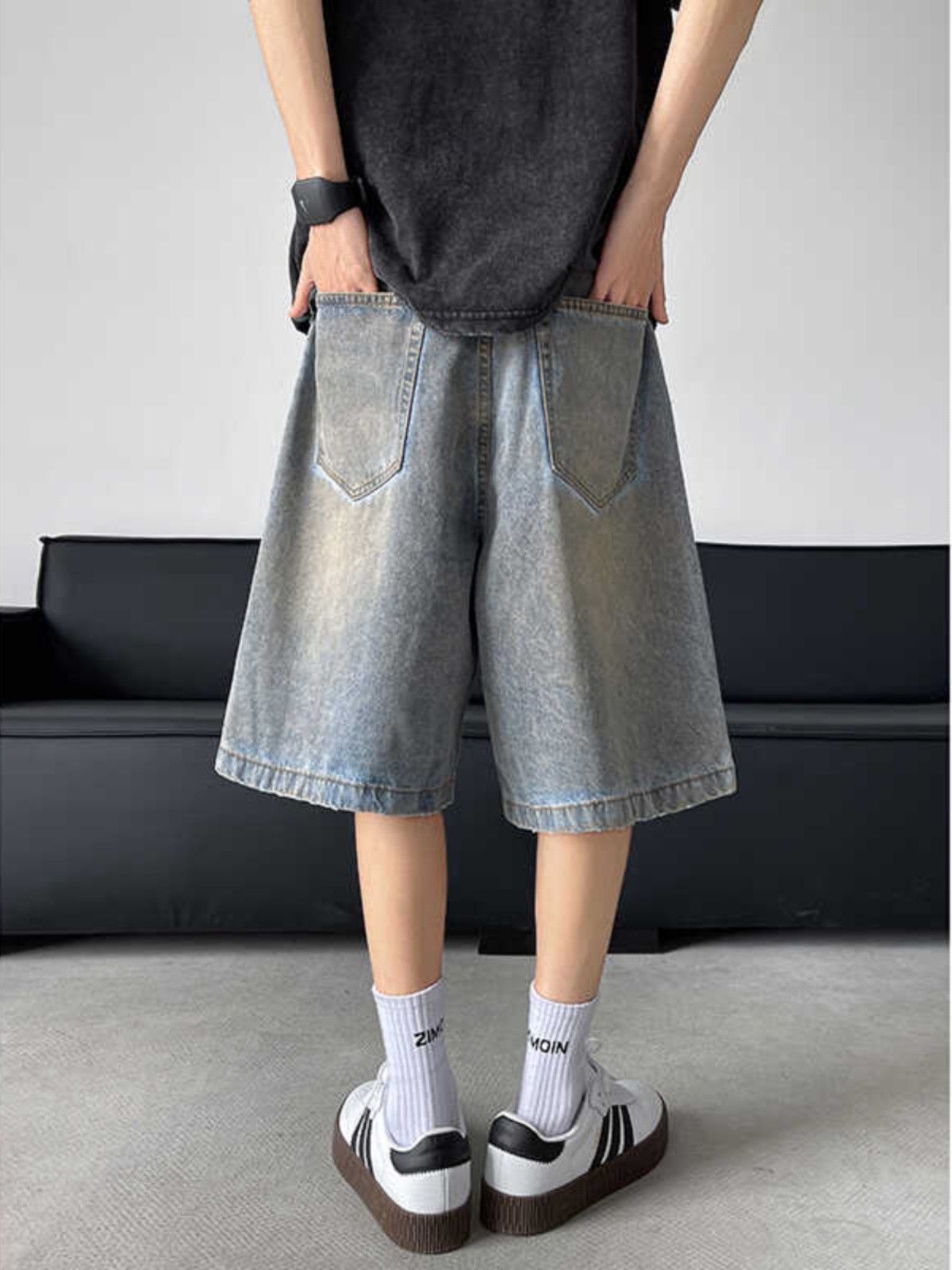 Japanese Brand × Jean Retro washed pocket loose denim shorts Size US 32 / EU 48 - 5 Thumbnail