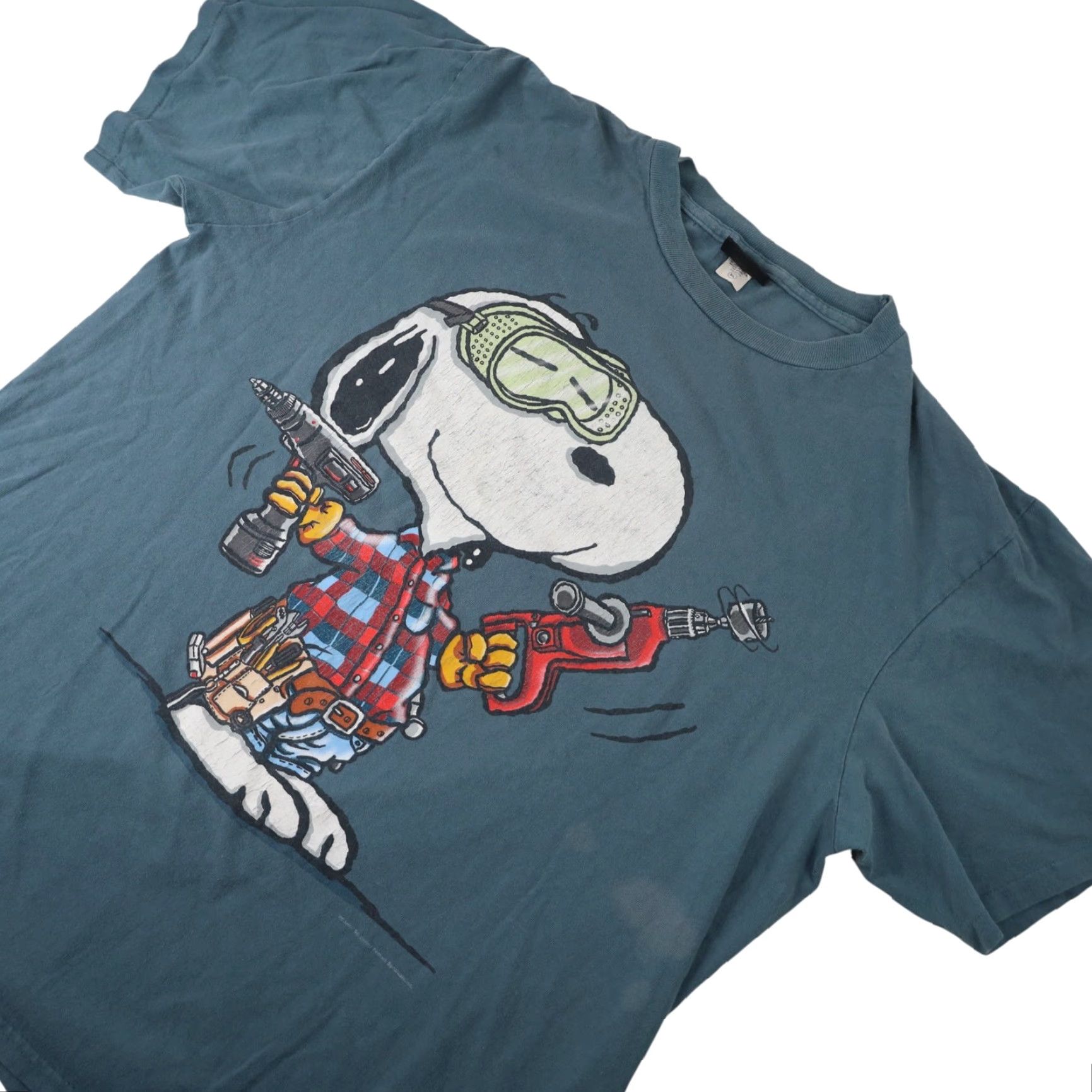 Peanuts VINTAGE Peanuts Snoopy "Real Dogs Don't Need Instructions" Graphic T Shirt Men's XL Blue Shirt Size US XL / EU 56 / 4 - 2 Thumbnail