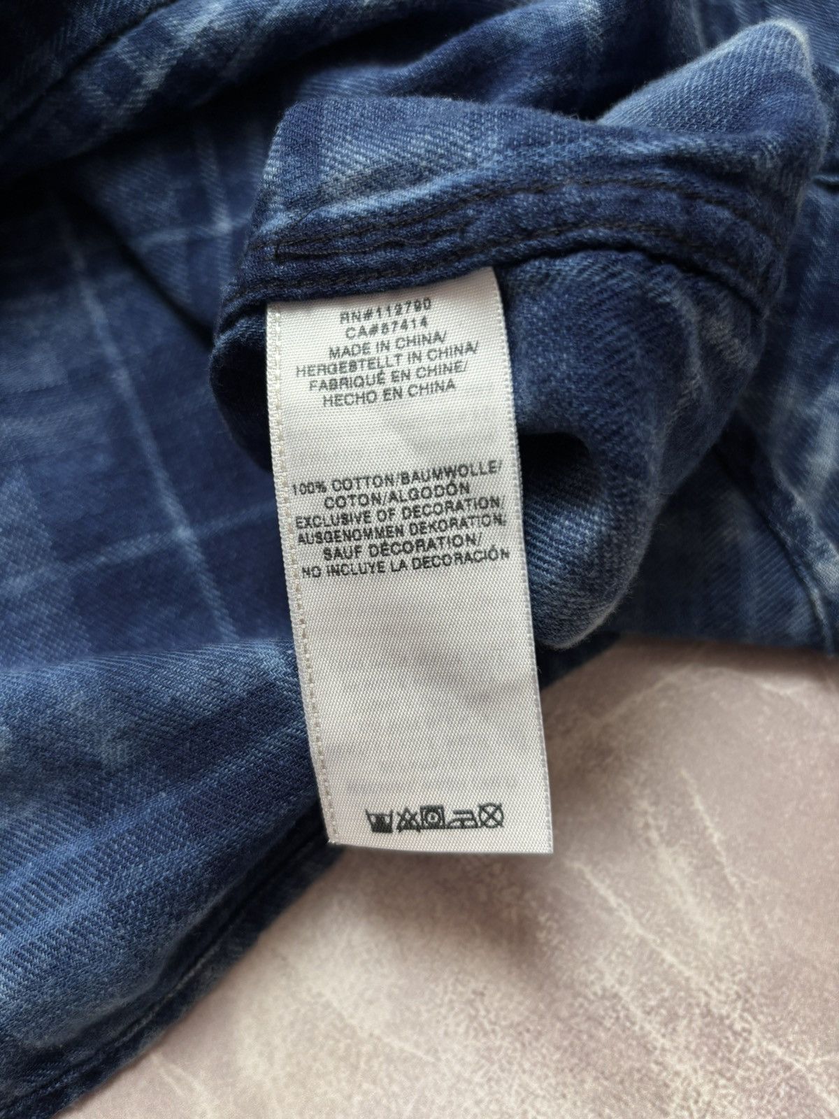 True Religion True Religion Acid Wash Navy Plaid Short Sleeve Shirt Mens M Size US M / EU 48-50 / 2 - 9 Thumbnail