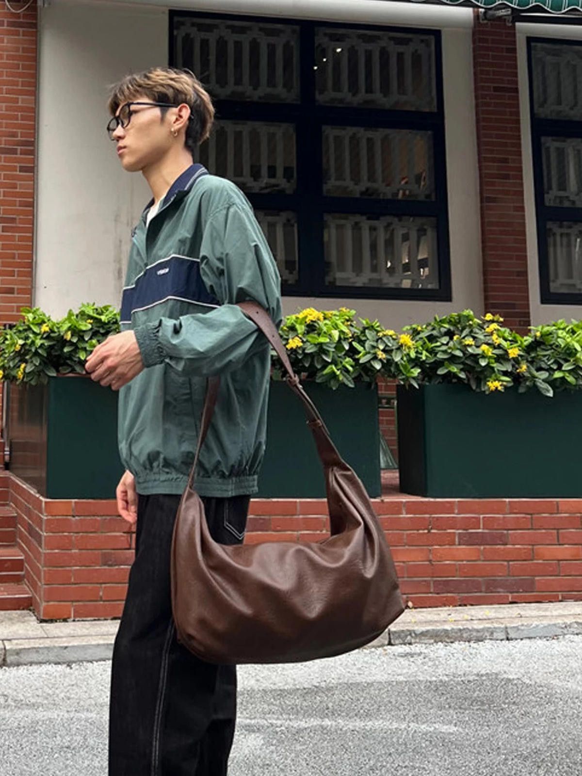 Leather Premium Versatile Commuter Underarm Tote | PU Retro Bag Size ONE SIZE - 3 Thumbnail