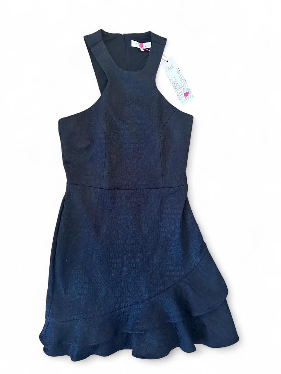 Parker Parker Barcelona Halter Ruffle Hem Mini Dress Black Sz. XS Size XS / US 0-2 / IT 36-38 - 4 Thumbnail