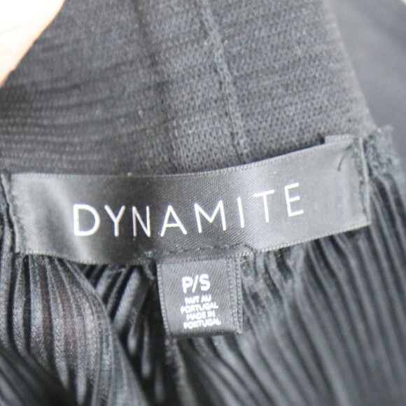 Other Dynamite Black High-Rise Pleated Flowy Wide-Leg Pants Size 24" / US 00 / IT 34 - 4 Thumbnail
