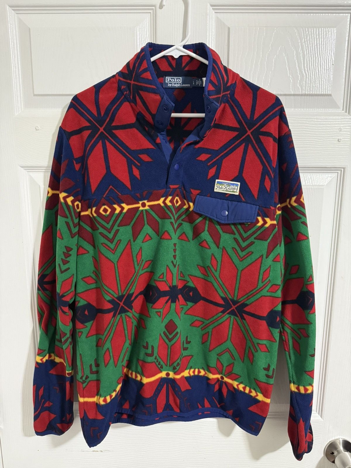 Polo Ralph Lauren Fair Isle Brushed Fleece Pullover Size US L / EU 52-54 / 3 - 1 Thumbnail