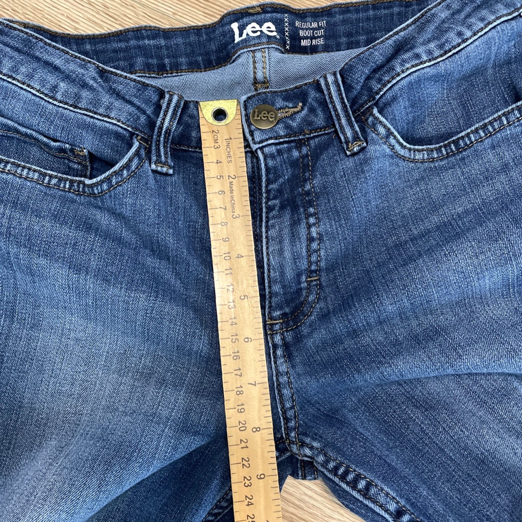 Lee VINTAGE Lee Women's Jeans Bootcut Mid Rise 8P Blue Denim Cotton Blend 80s, 90s, Casual Fits Size 30" / US 8 / IT 44 - 6 Thumbnail