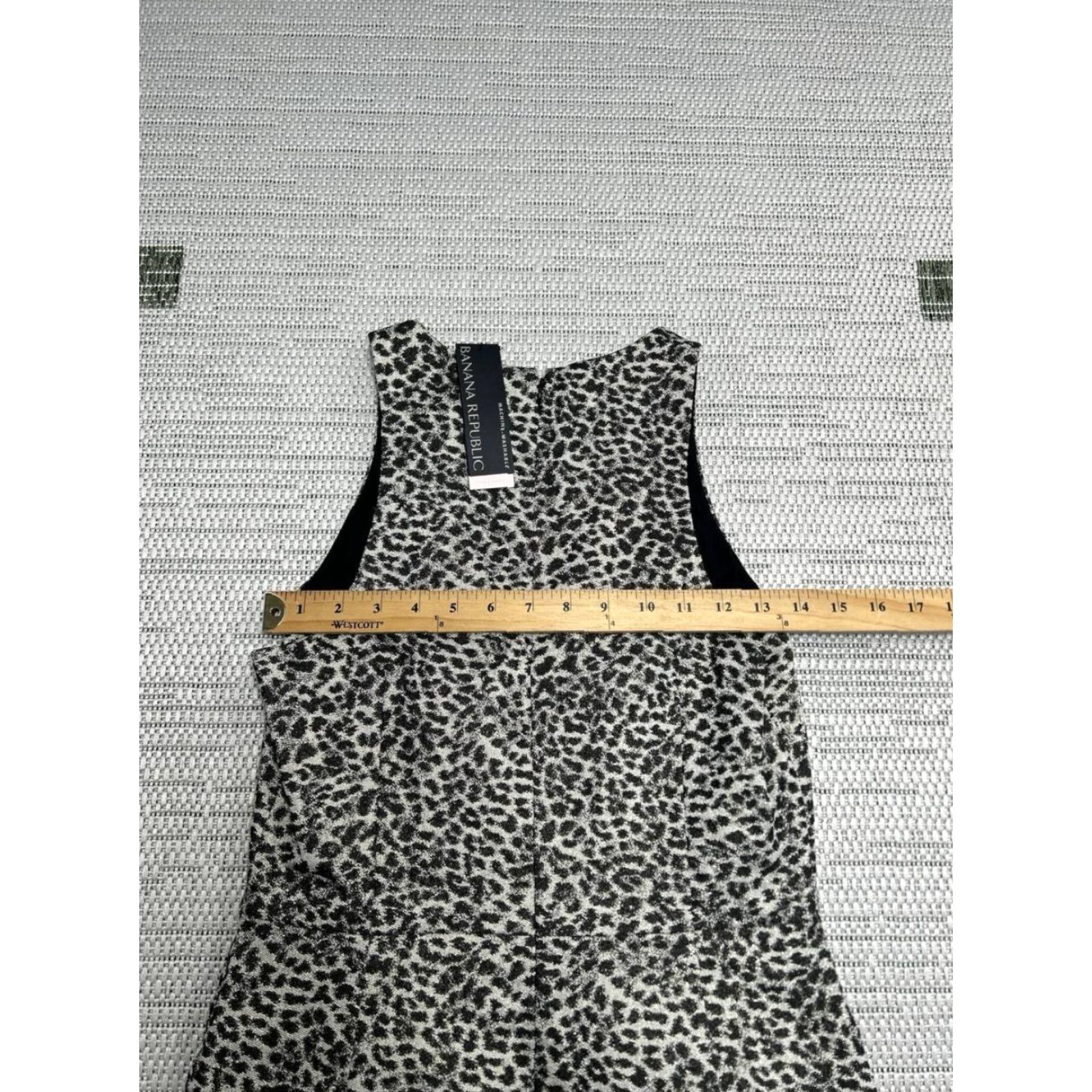 Banana Republic Banana Republic Sheath Dress Womens 10 Black Leopard Lined Sparkle Metallic New Size L / US 10 / IT 46 - 7 Thumbnail