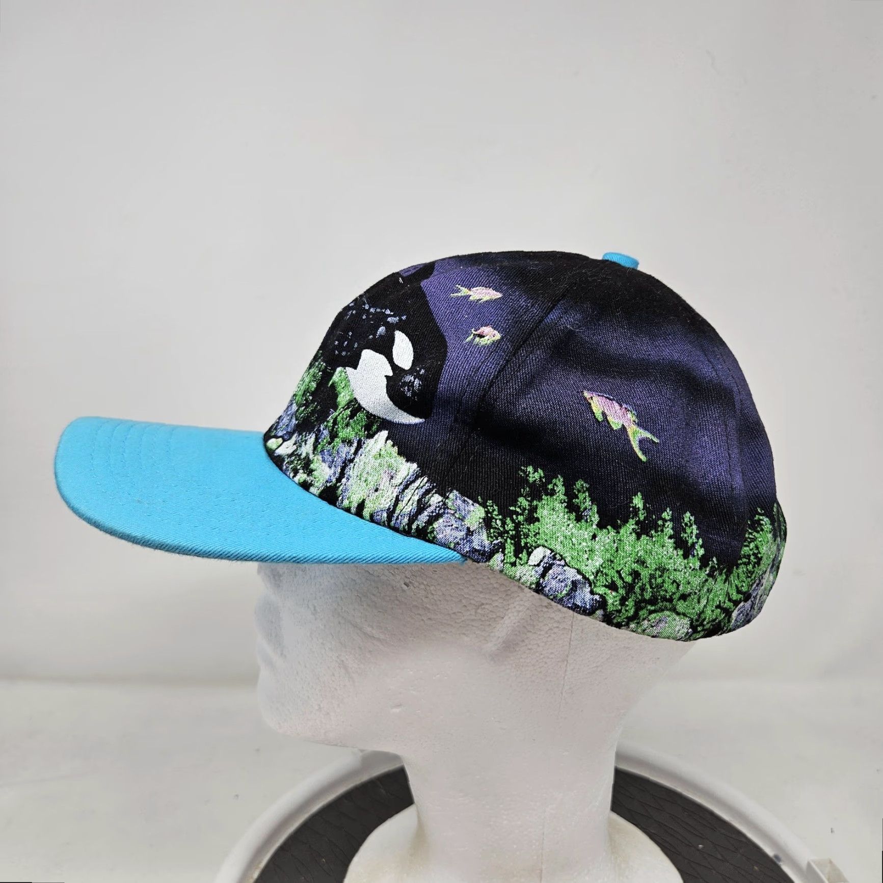 Vintage VINTAGE SeaWorld Hat Cap Snap Back Blue Orca Killer Whale Made USA Mens 90s Size ONE SIZE - 5 Thumbnail