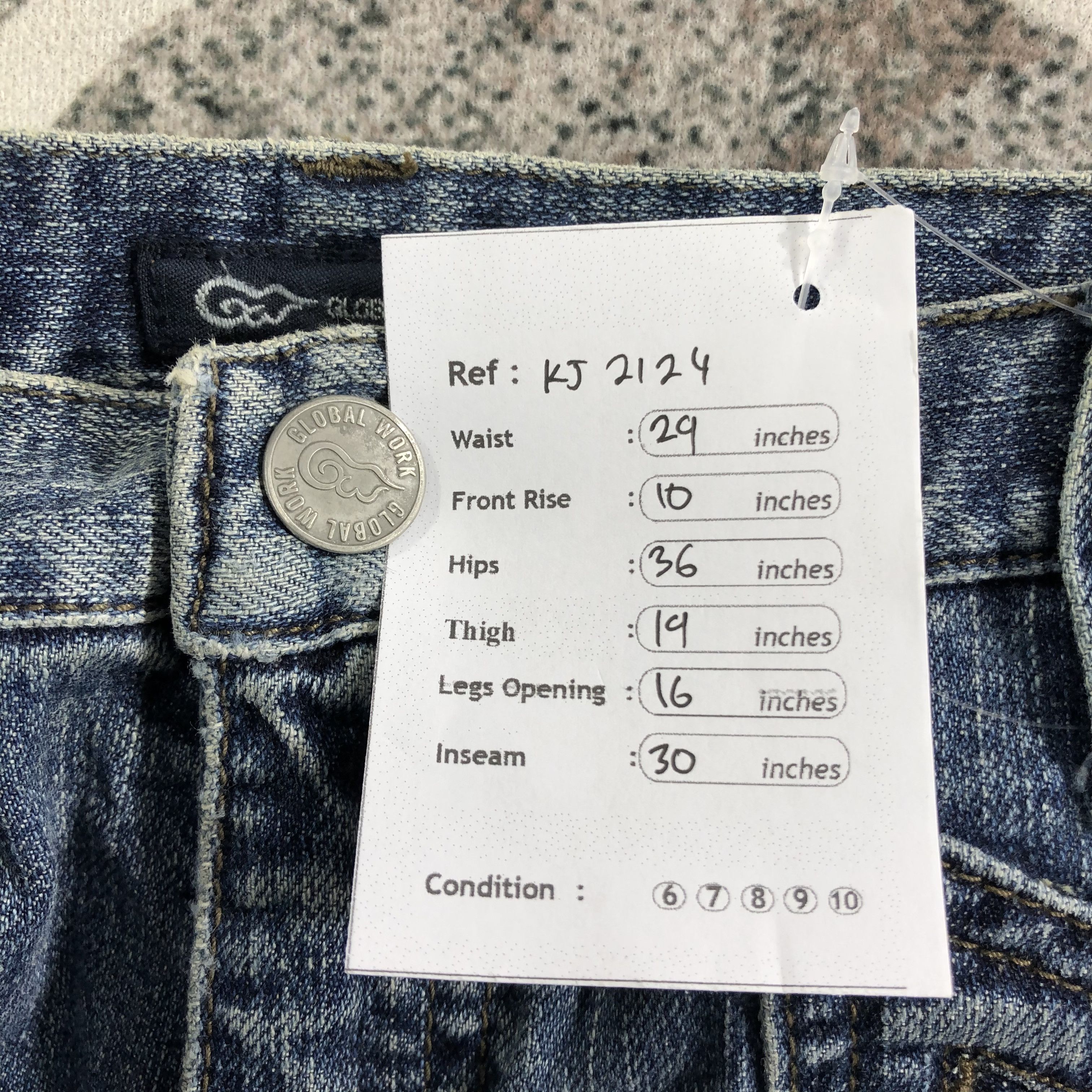 Japanese Brand Global Work Cargo Jeans KJ2124 Size US 29 - 10 Thumbnail