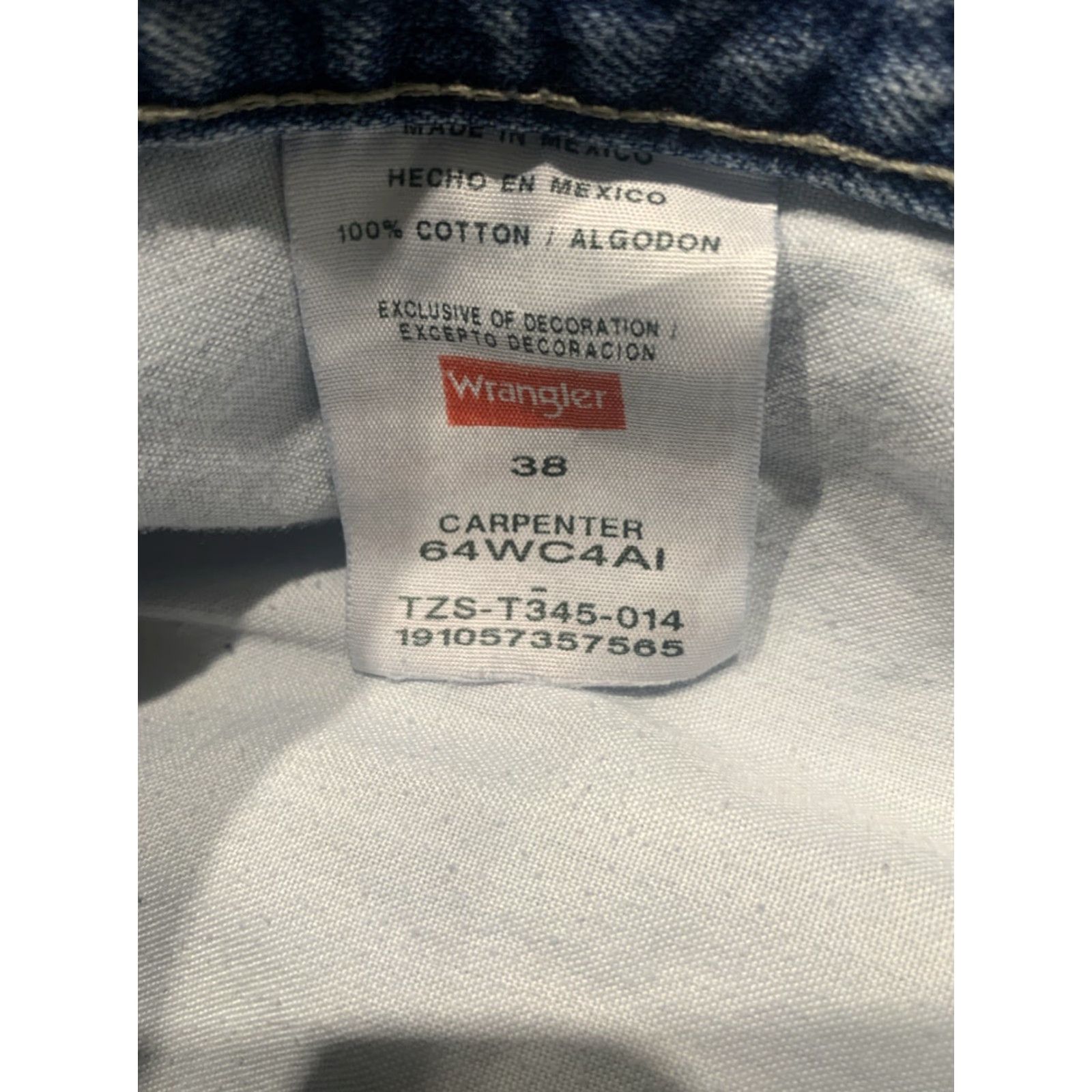 Wrangler Wrangler Cargo Shorts Men’s 38 Blue Denim Regular Fit Casual Workwear Size US 38 / EU 54 - 6 Thumbnail