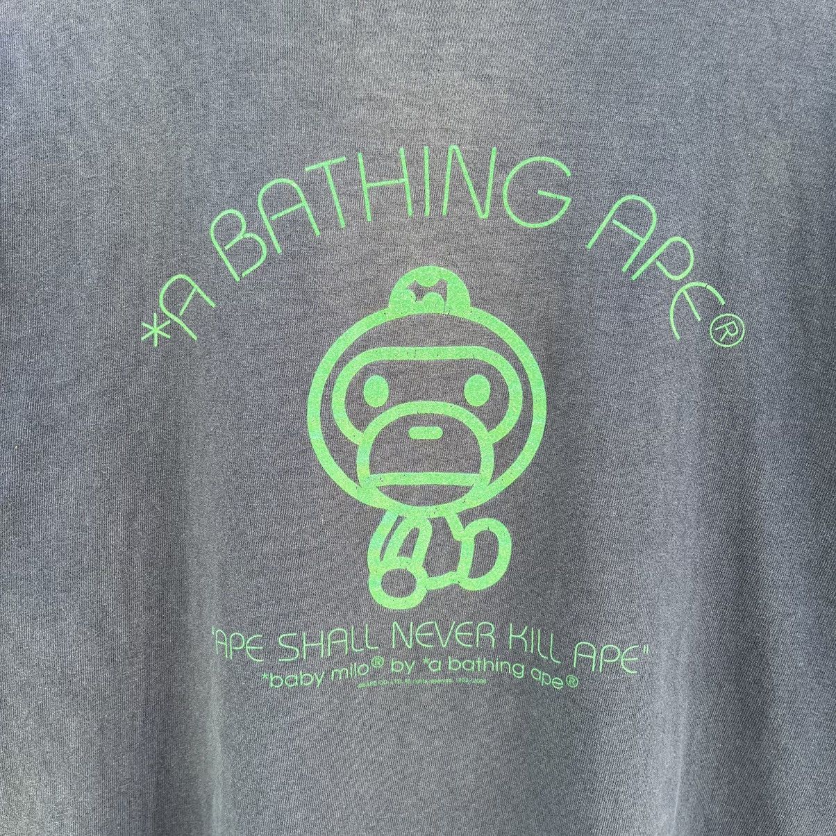 Bape Faded Distressed A Bathing Ape Baby Milo Erd Grunge Tee Size US M / EU 48-50 / 2 - 2 Thumbnail