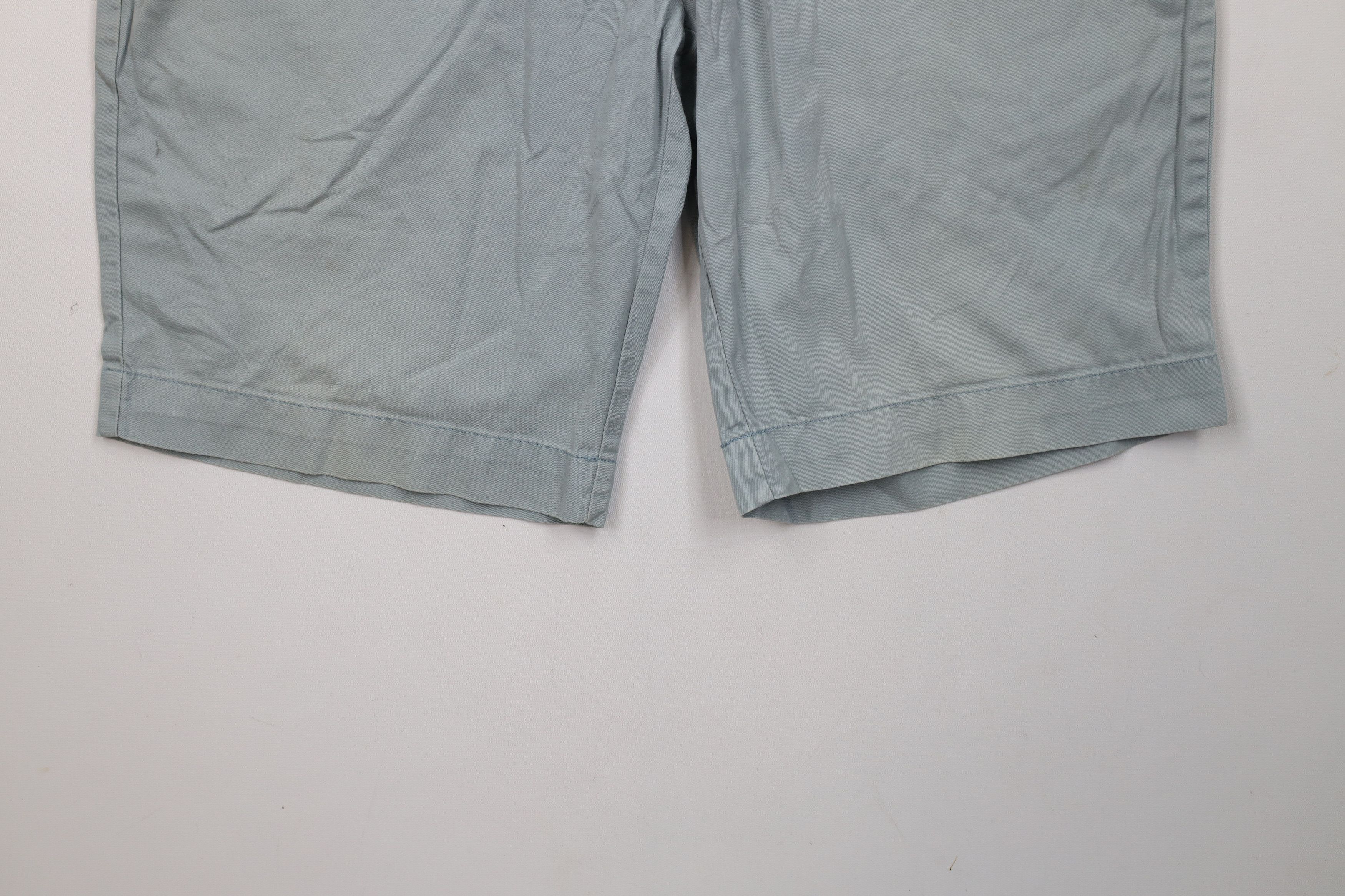 Ralph Lauren × Vintage Vintage 90s Ralph Lauren Above Knee Chino Shorts Light Blue Size US 34 / EU 50 - 4 Thumbnail