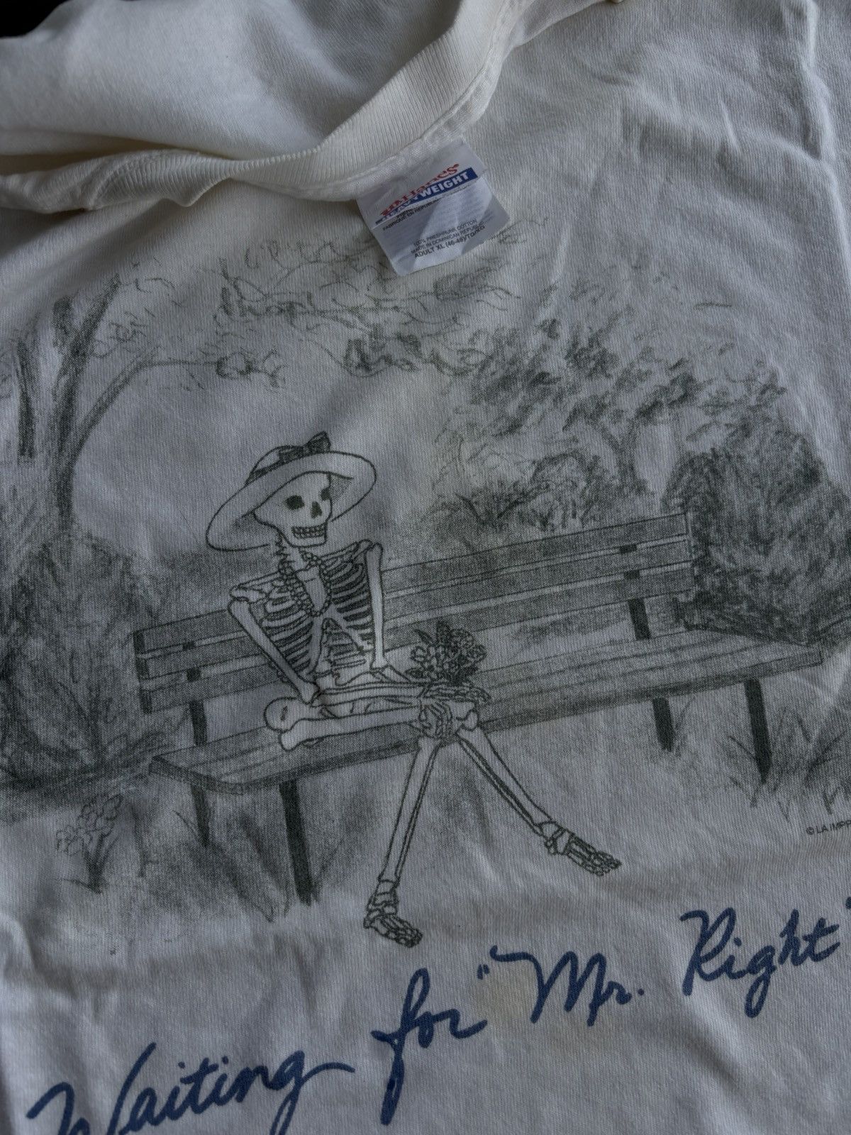 Vintage 00s Skelton Wait Mr Right Size US XL / EU 56 / 4 - 3 Thumbnail