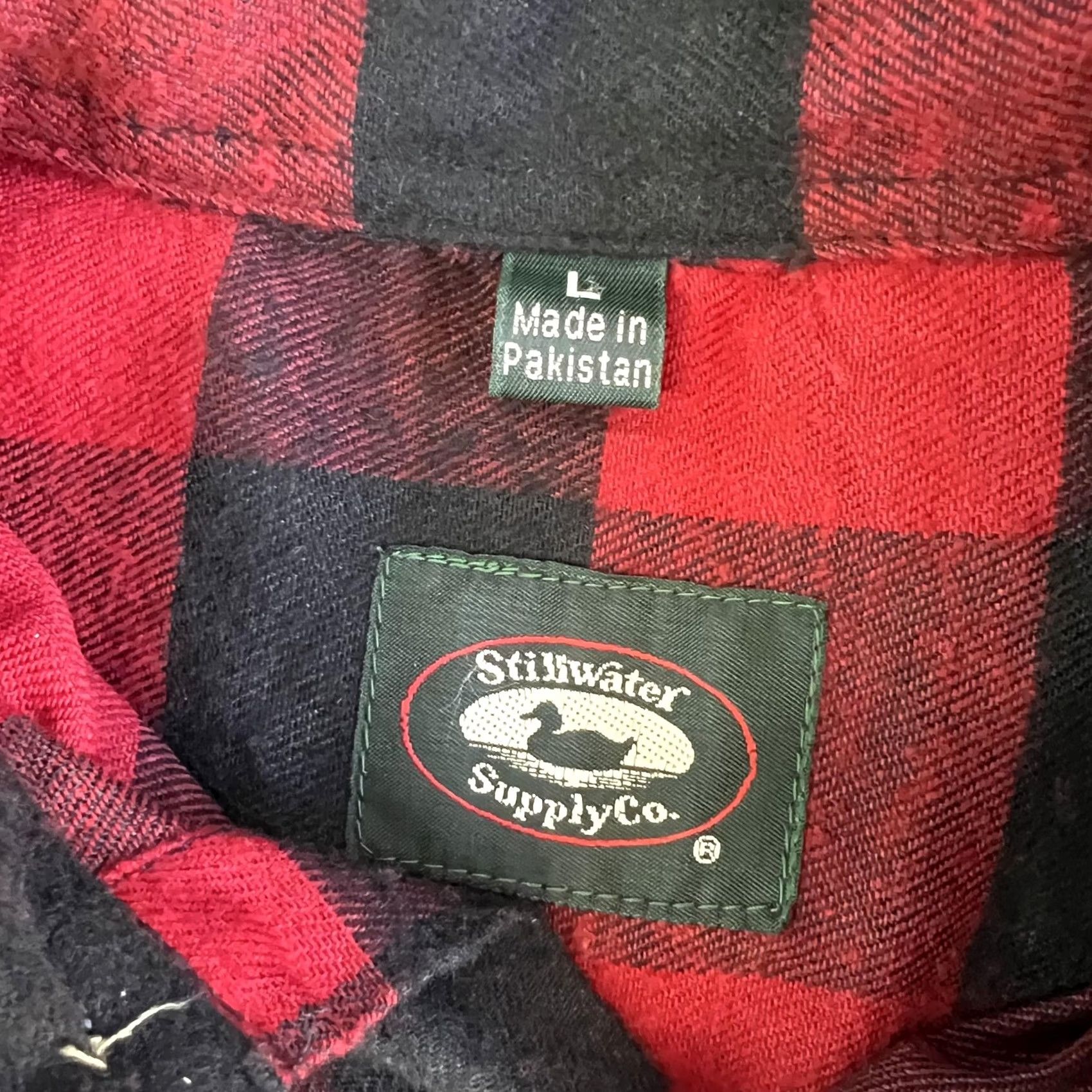 Vintage Stillwater Supply Co Shirt Mens L Red Plaid Flannel Long Sleeve Button-Up Size US L / EU 52-54 / 3 - 3 Thumbnail