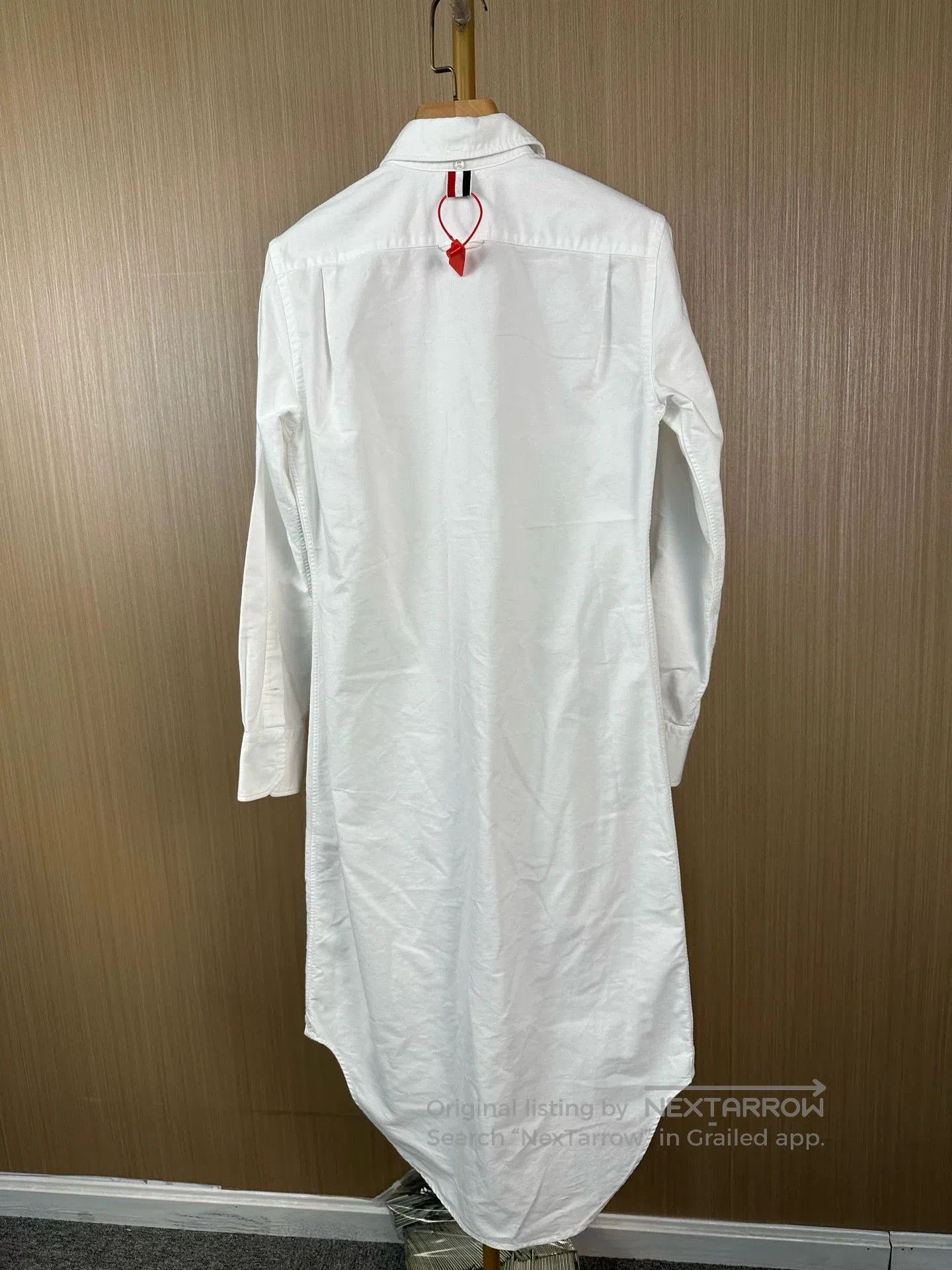 thom browne white shirt dress 38 fds001.