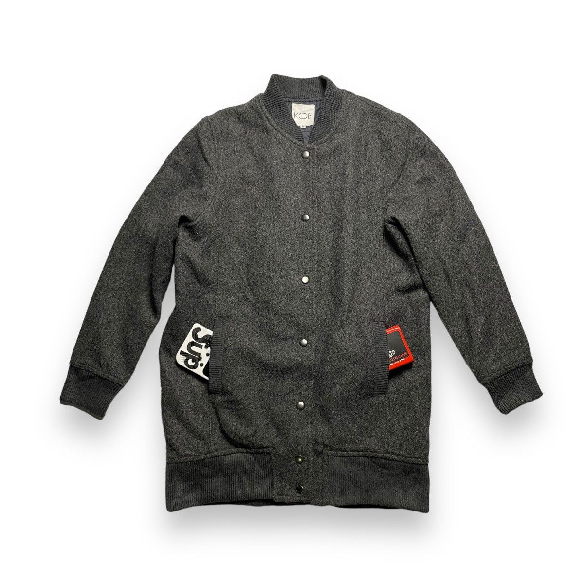Japanese Brand 🇯🇵 KOE BUTTON UP LONG WOOL VARSITY JACKET Size US M / EU 48-50 / 2 - 1 Thumbnail