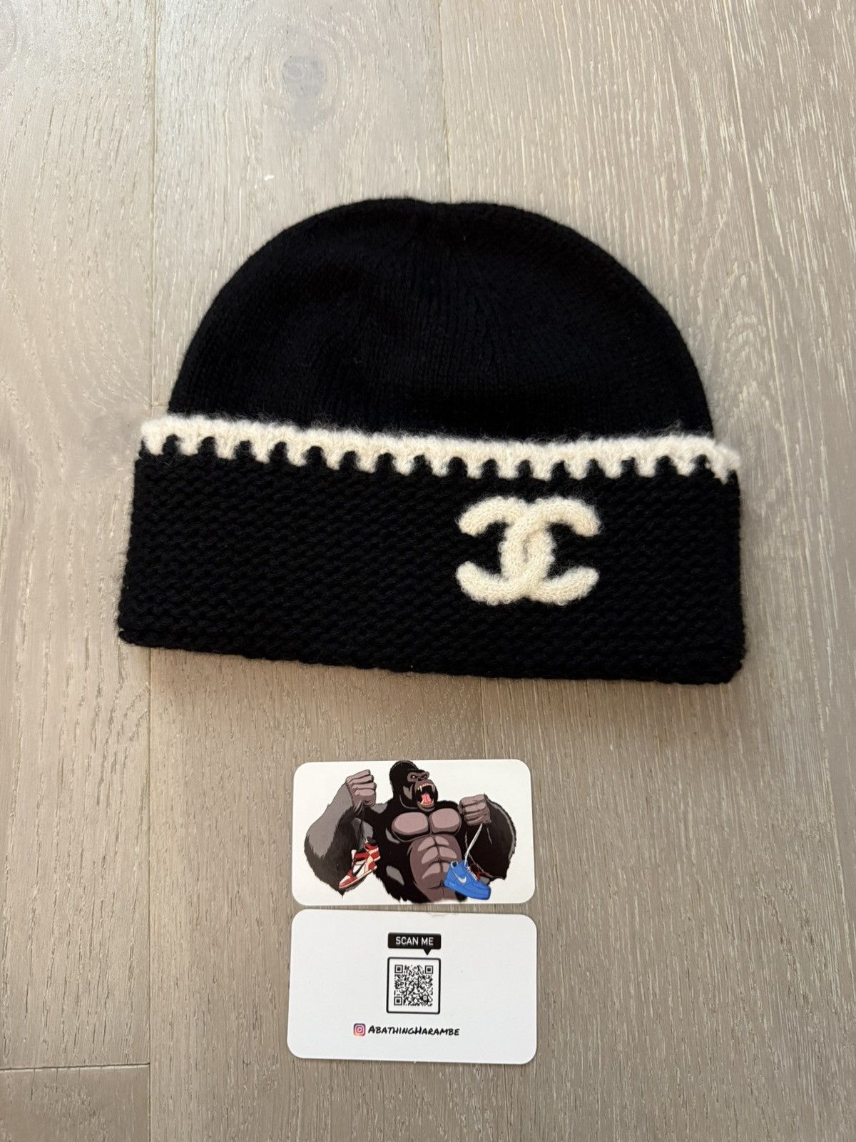 Chanel Chanel Cashmere CC Beanie Size ONE SIZE - 2 Thumbnail