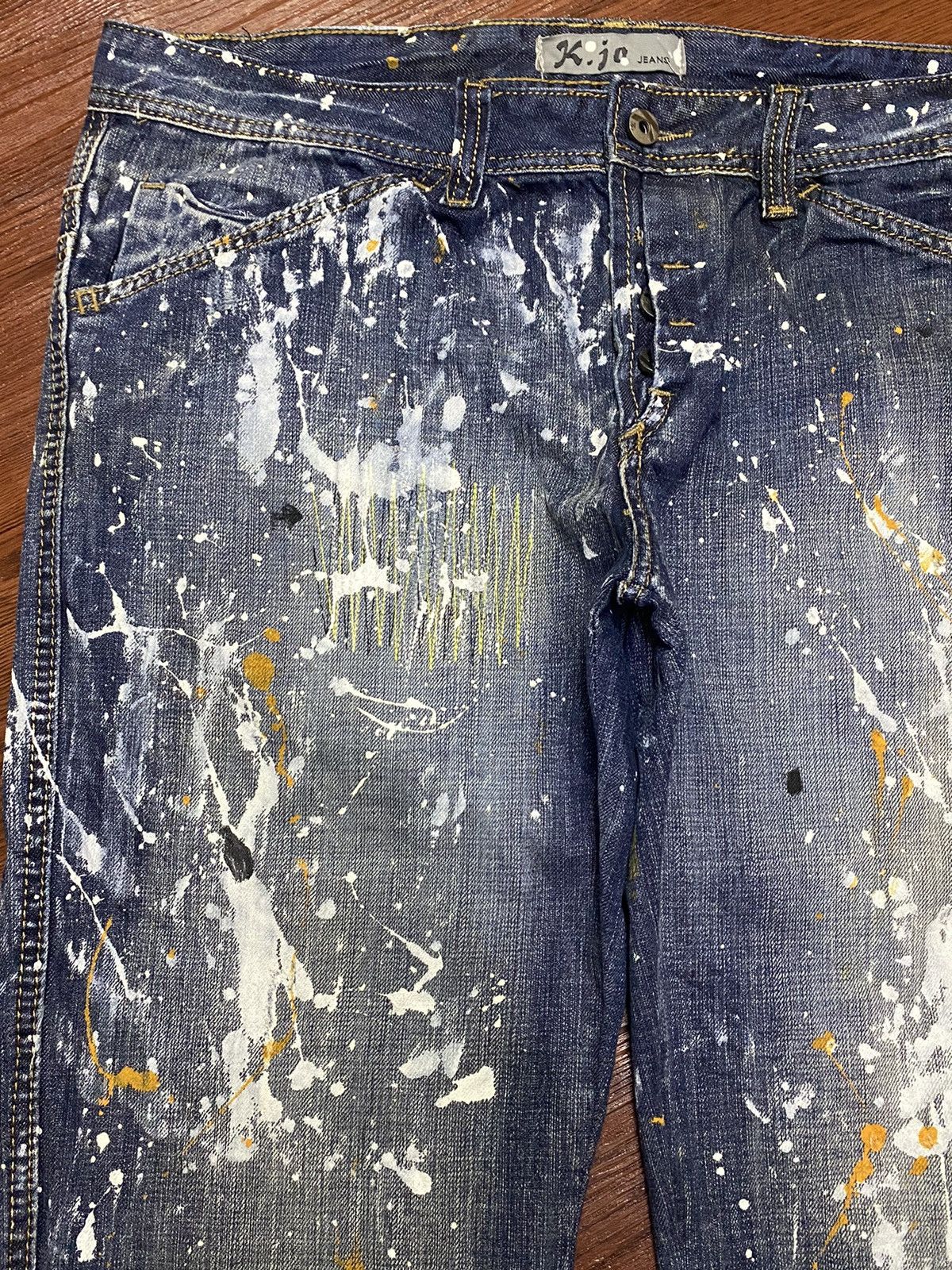 Japanese Brand Vintage Japanese Brands Paint Splatter Jeans Size US 38 / EU 54 - 9 Thumbnail