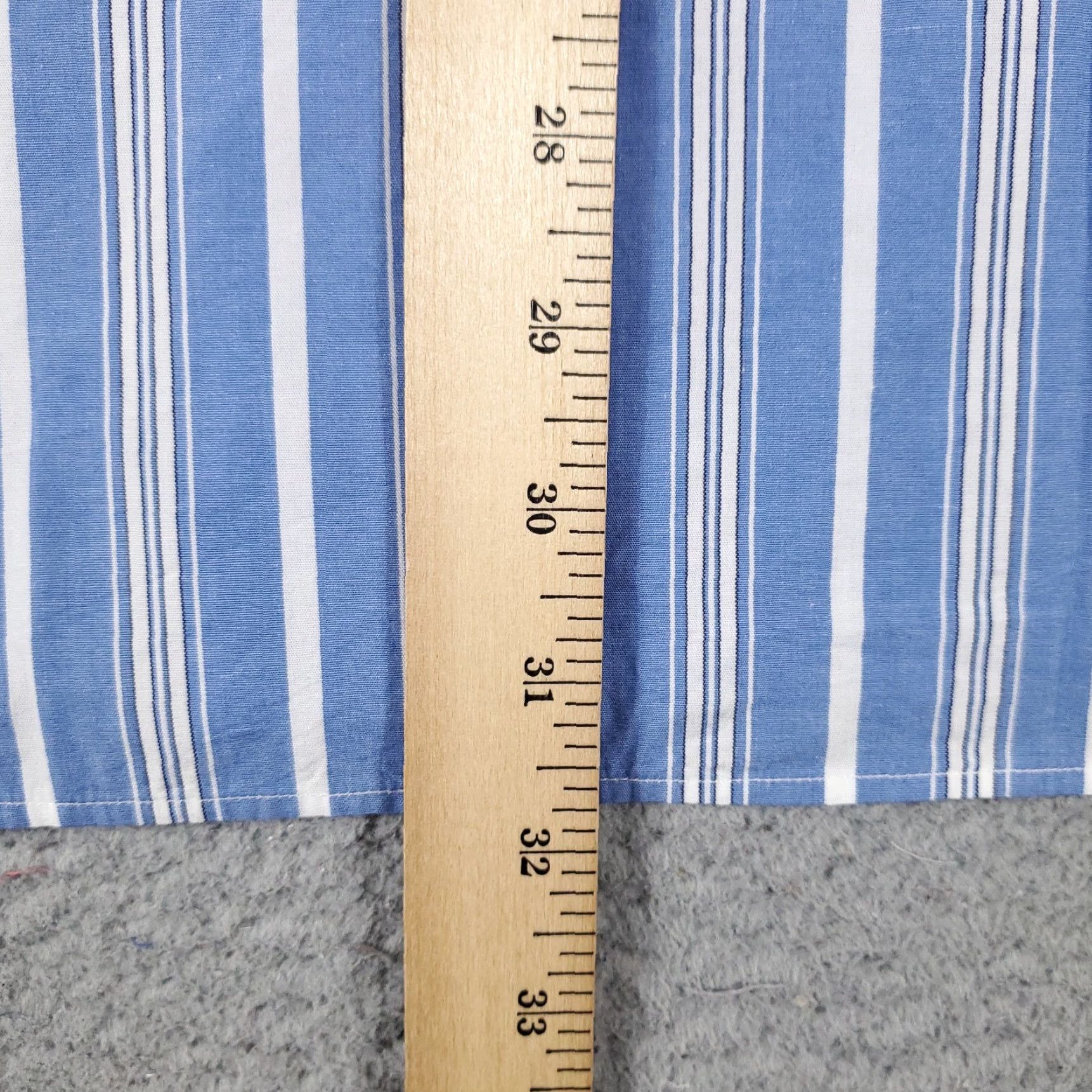 Ralph Lauren Ralph Lauren Dress Shirt Mens 17.5 Blue Striped Long Sleeve Button Up Regular Fit Size 46R - 4 Thumbnail