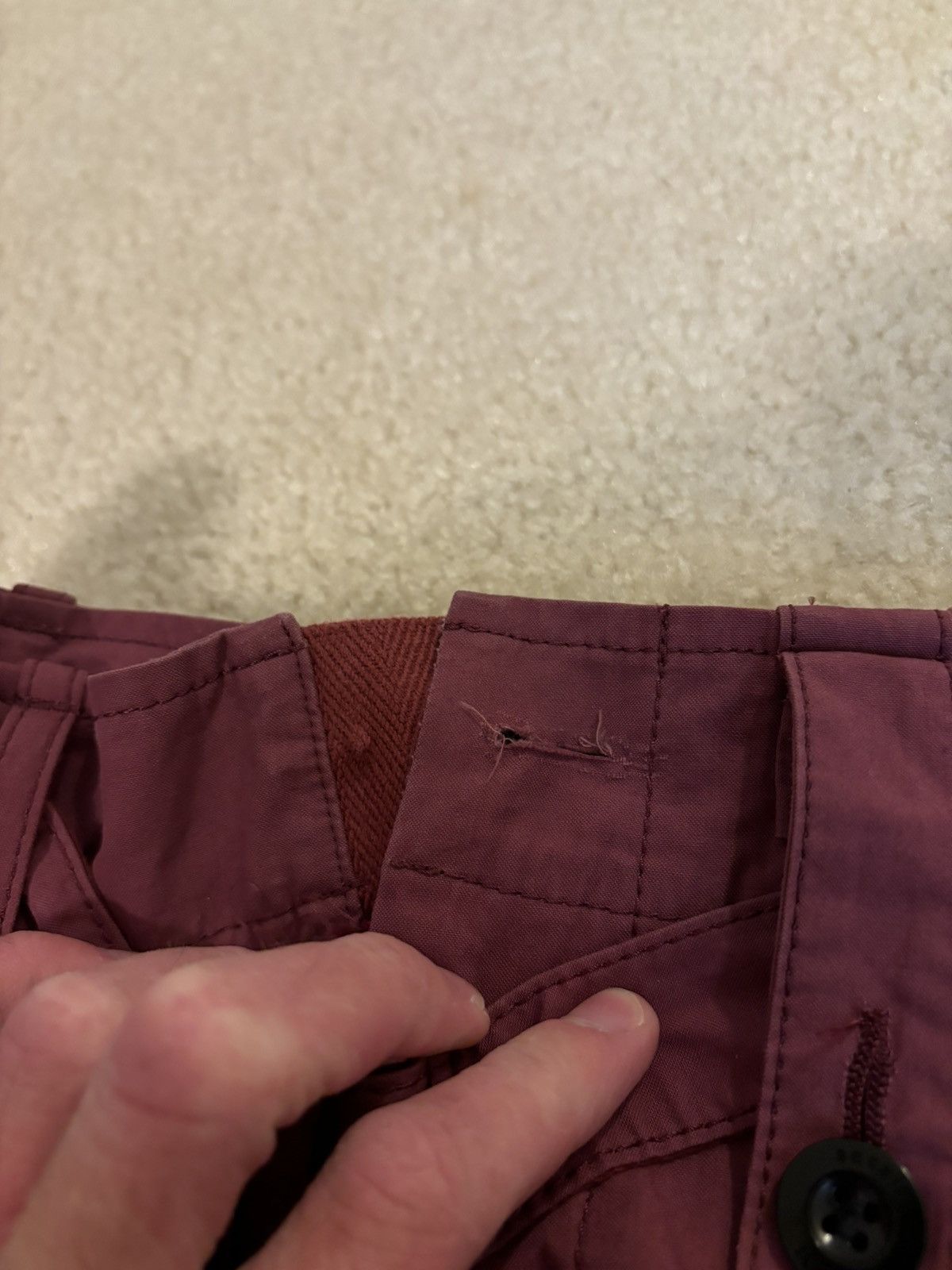 Sacai Sacai Big Pocket Baggy Cargo Pants Magenta Size US 32 / EU 48 - 5 Thumbnail