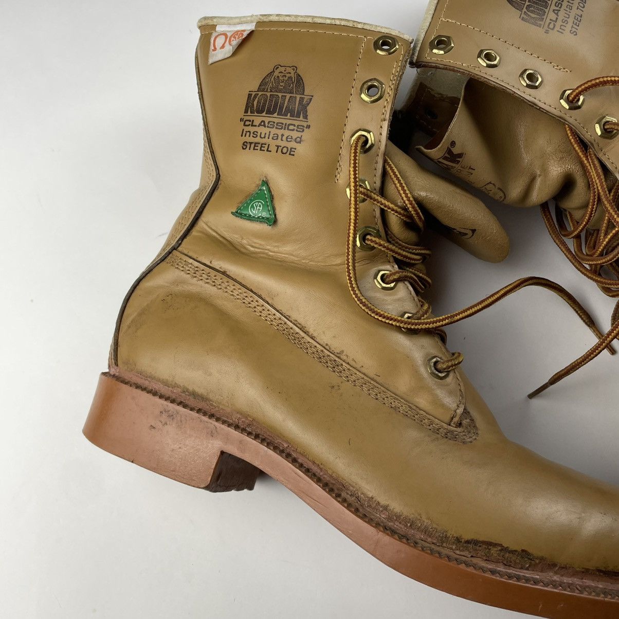 Other VTG 90’s Greb Kodiak Mens 8 Steel Toe Work Boots Leather Tan Size US 8 / EU 41 - 4 Thumbnail