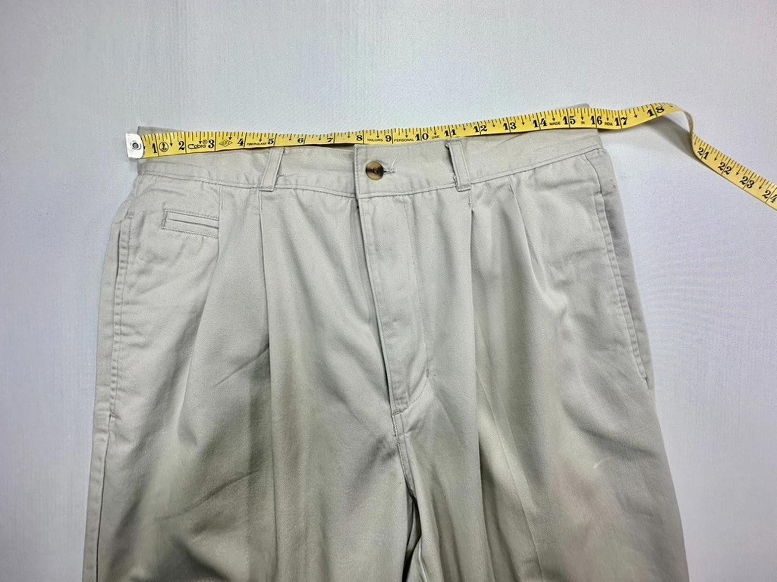 Bugle Boy Bugle Boy Tapered Front 100% Cotton Chinos Khaki Mens 33/34 Size US 33 - 3 Thumbnail