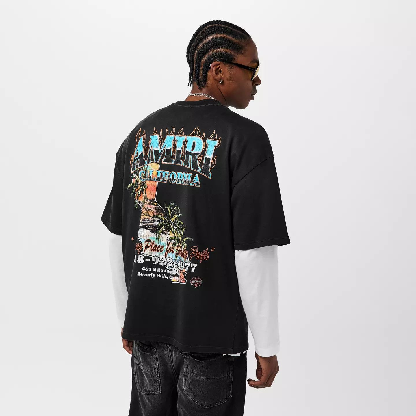 Amiri o1g2r1mq0426 Oversized T-Shirt in Black Size US L / EU 52-54 / 3 - 4 Thumbnail