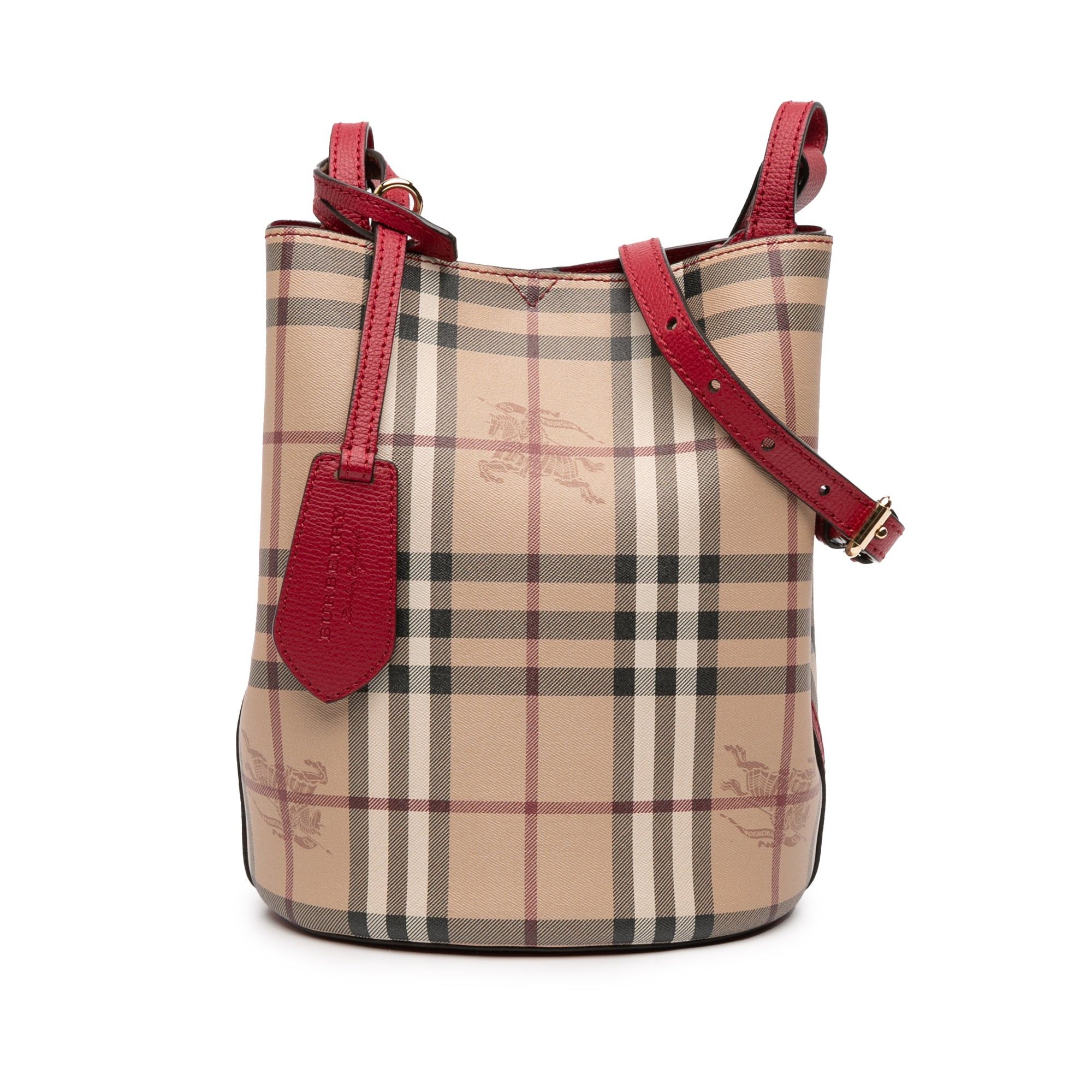 Haymarket Check Coated Canvas Lorne Bucket Bag
