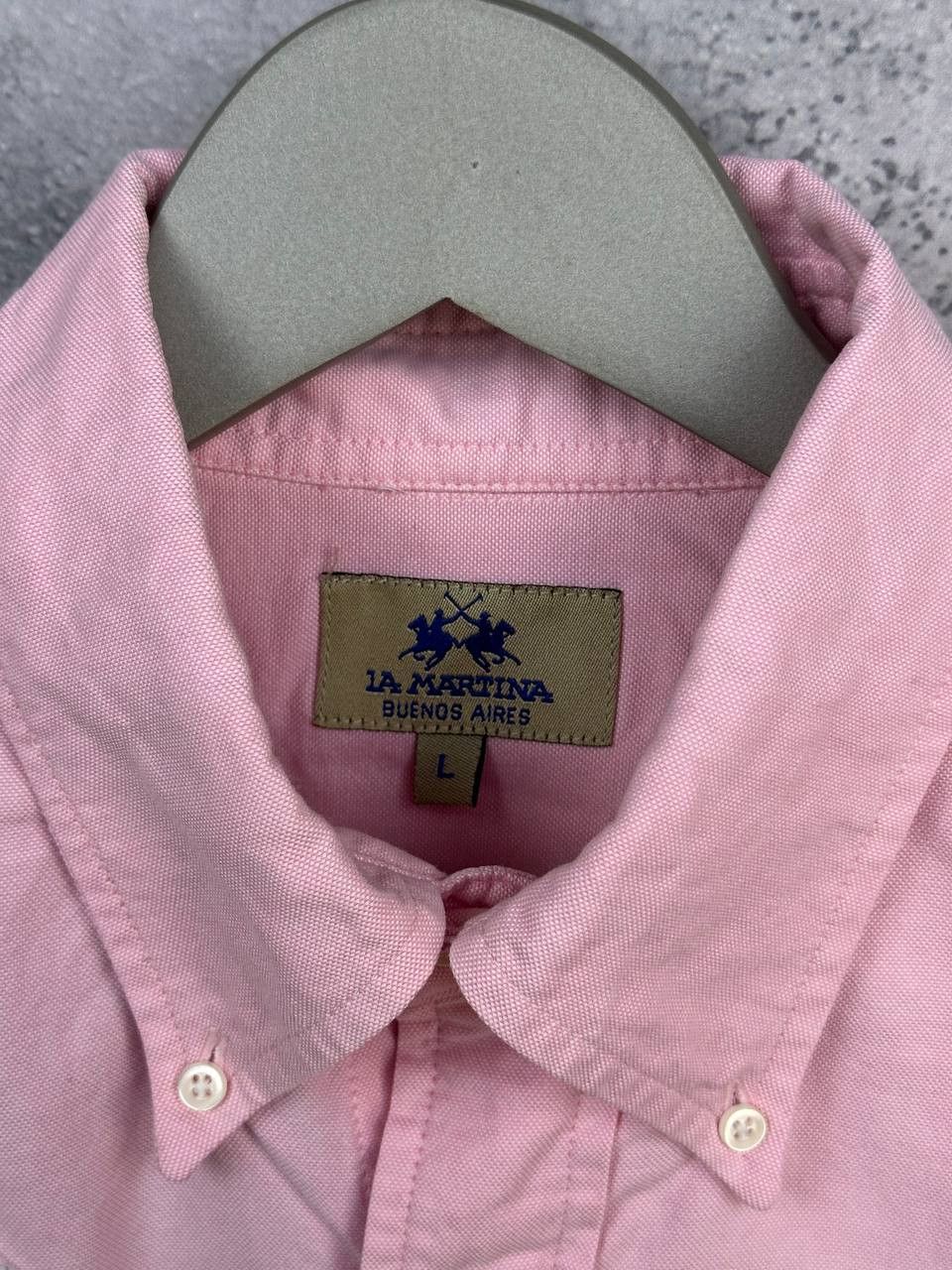 La Martina La Martina "Oxford Polo" Button Up Shirt Pink Crest Logo LS Size US L / EU 52-54 / 3 - 12 Thumbnail