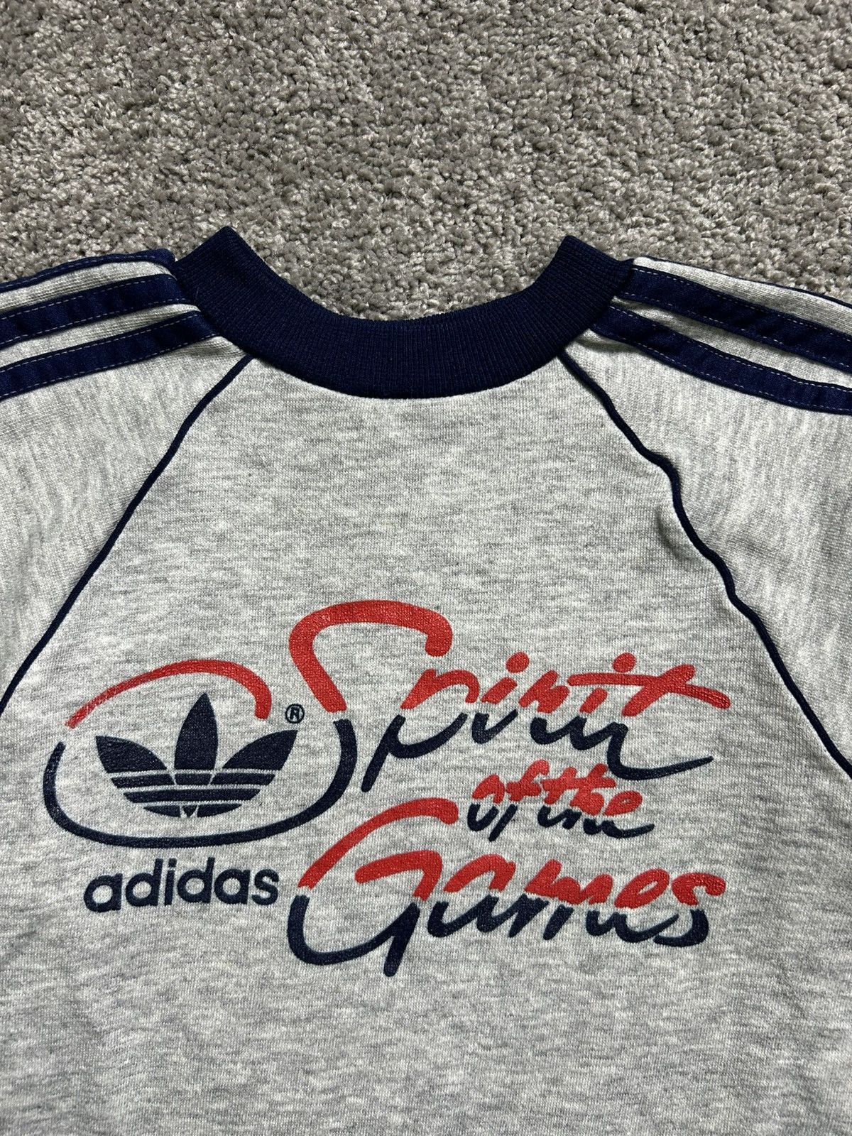 Adidas Vintage 80s Adidas Spirit of the Games Crewneck USA Size US S / EU 44-46 / 1 - 2 Thumbnail