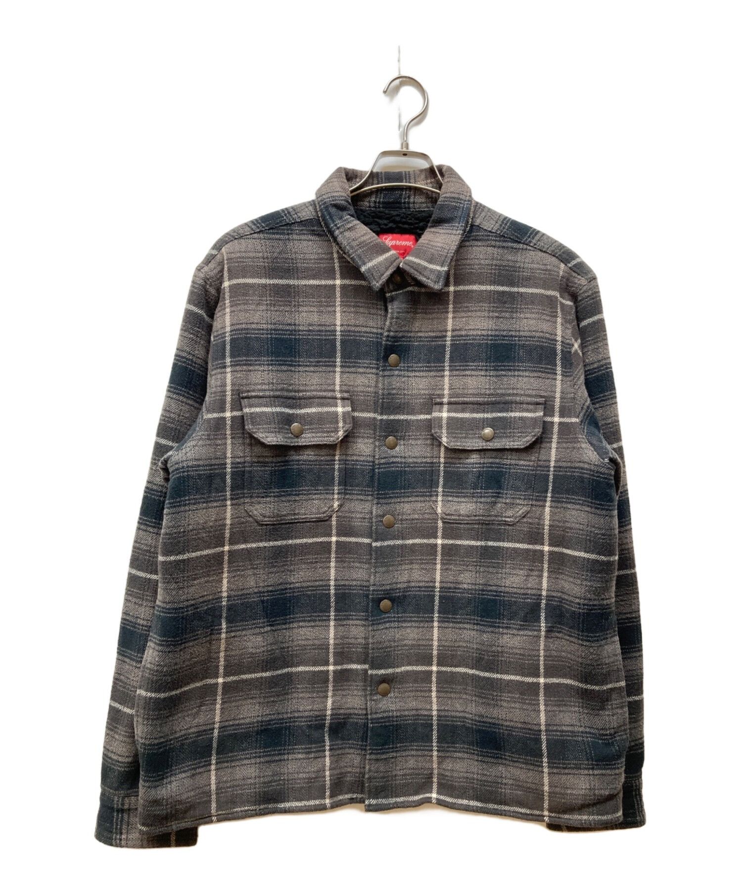 Supreme Shearling Lined Flannel Shirt | Grailed