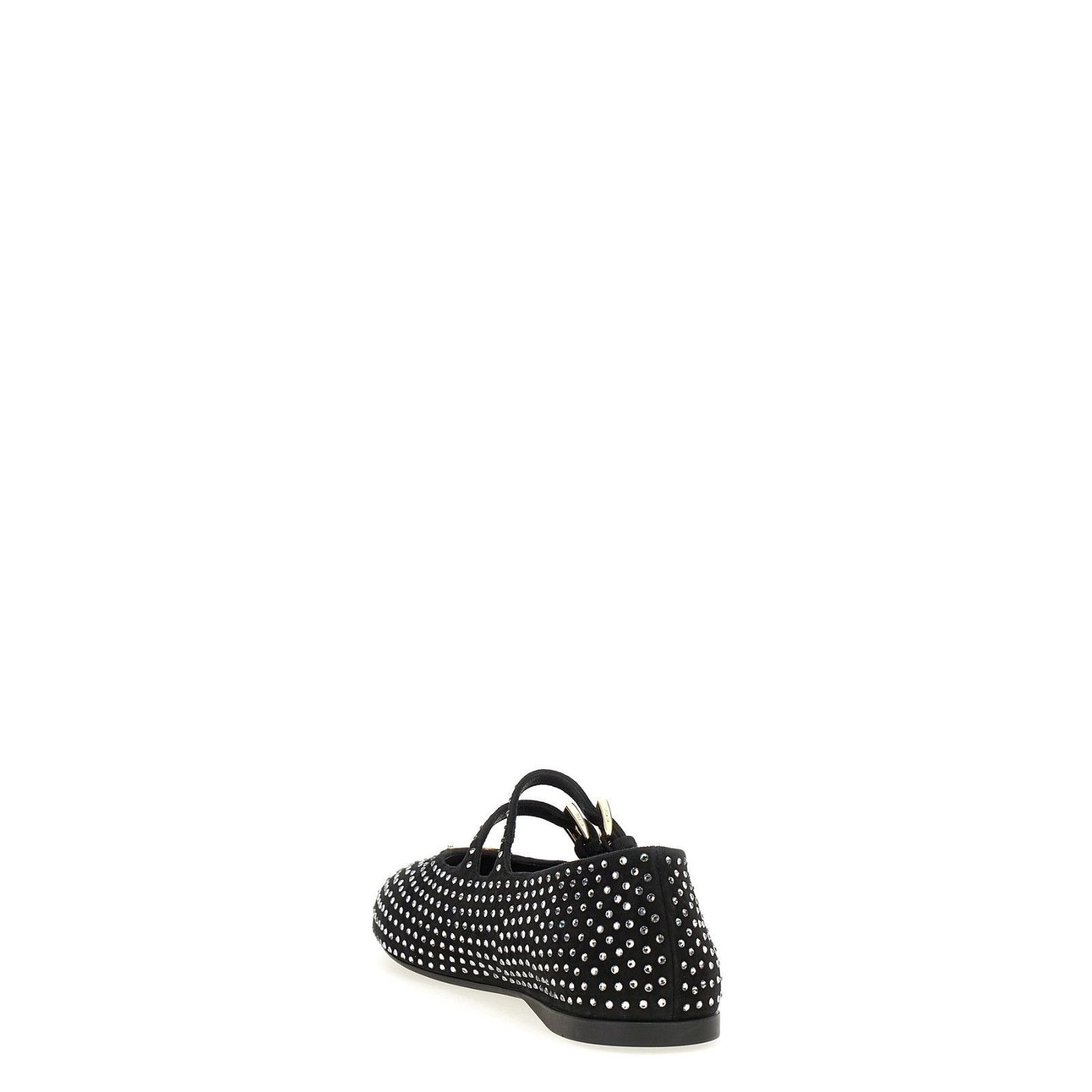 Prada PRADA Double Strap Black Leather Ballerina Flats New & Authe Size US 10 / IT 40 - 3 Thumbnail