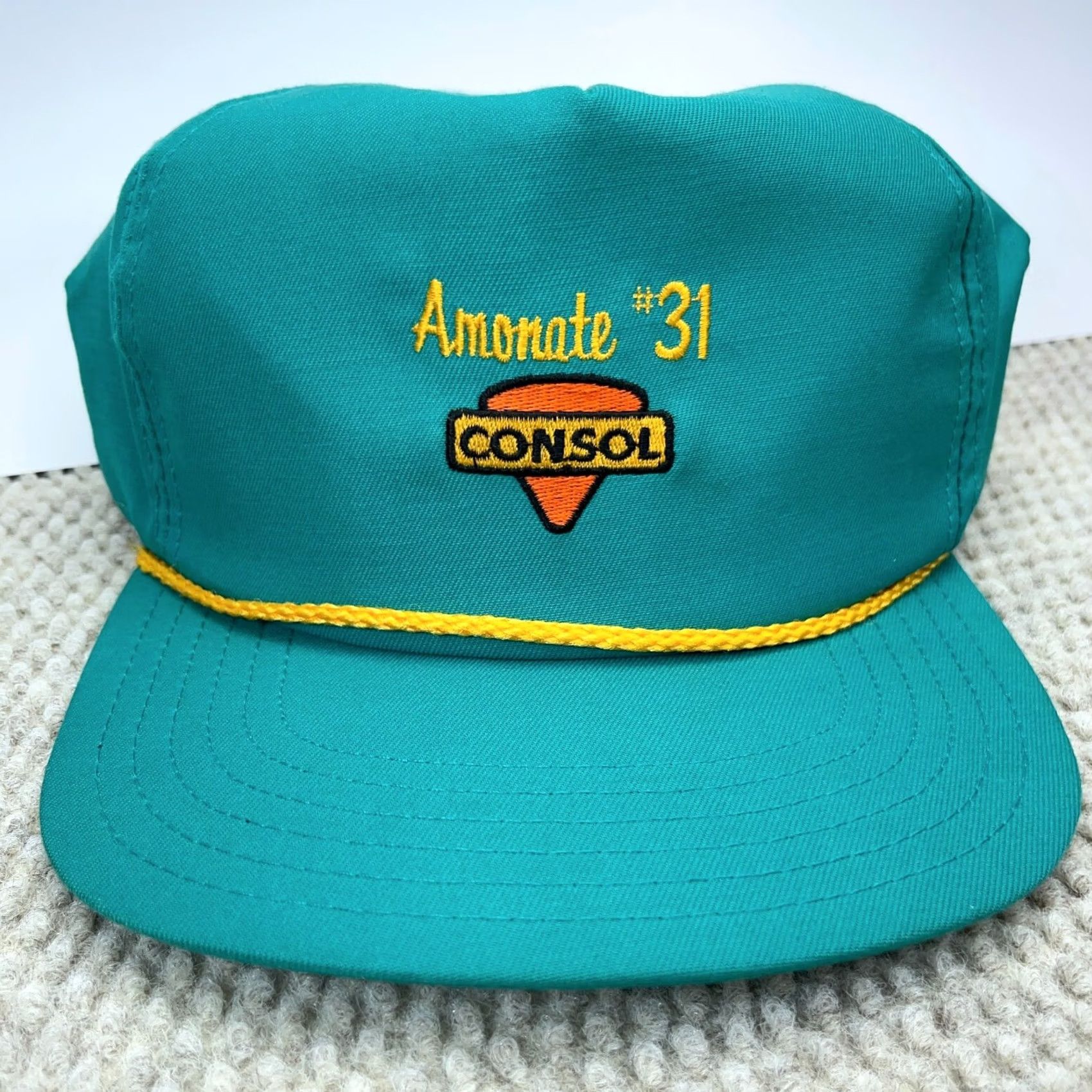 Coal VINTAGE Consol Trucker Hat Cap Snapback USA Coal Mining 80s 90s Rope Amonate L15 Teal Men Size ONE SIZE - 2 Thumbnail