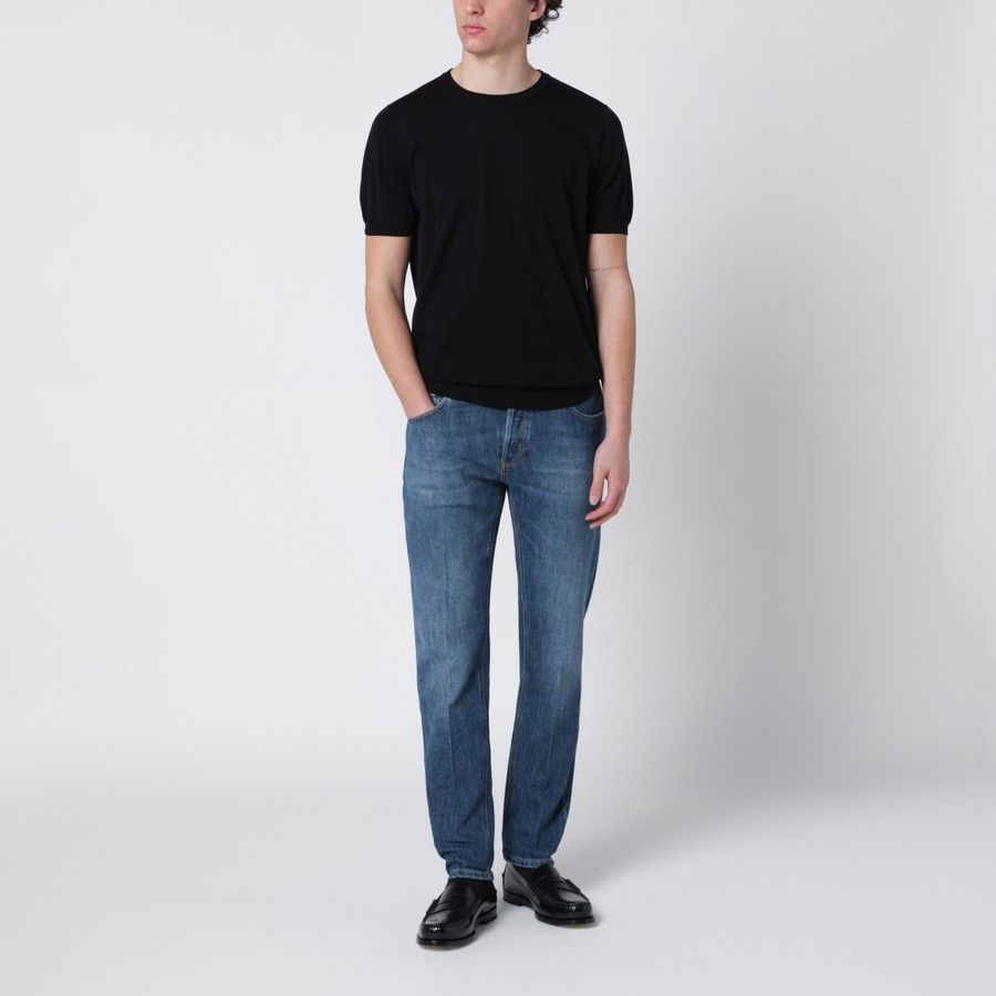 Drumohr o1d2blof0226 Cotton T-Shirt in Black Size US L / EU 52-54 / 3 - 2 Thumbnail