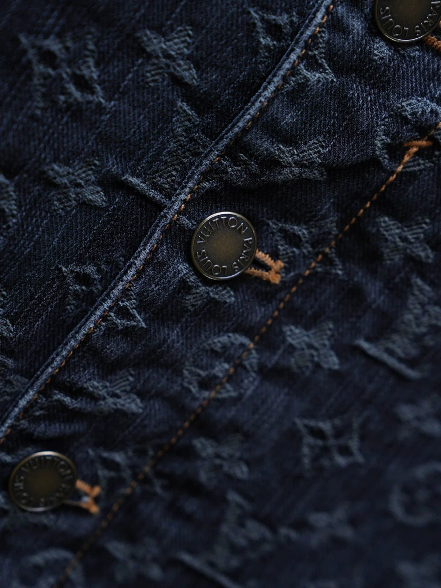 Louis Vuitton LV Black Monogram Denim Bodycon Tie Skirt 36FR Size 26" / US 2 / IT 38 - 4 Thumbnail