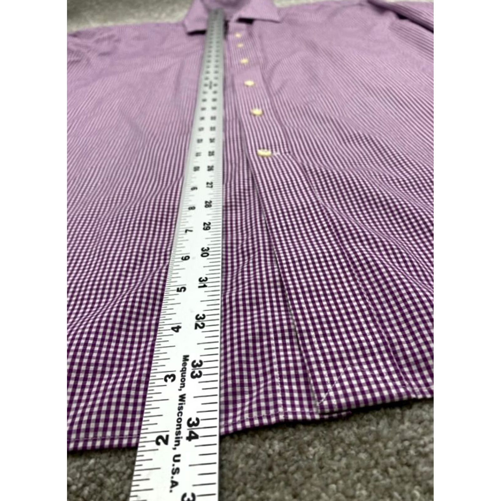 Polo Ralph Lauren Polo Ralph Lauren Shirt Mens 2XL Long Sleeve Button Up Purple White Checkered Size US XXL / EU 58 / 5 - 5 Thumbnail