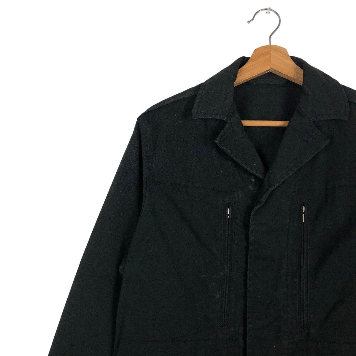 Japanese Brand 🔥Vintage Chore Jacket Rich Black Uniqlo Japan Issey Miyake Size US M / EU 48-50 / 2 - 7 Thumbnail