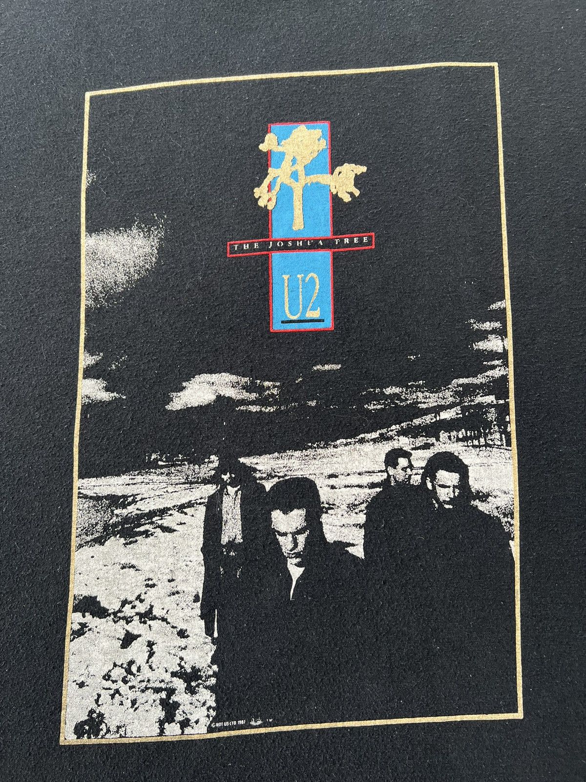 Band Tees Vintage 1987 U2 The Joshua Tree Black T-shirt Size US XL / EU 56 / 4 - 5 Thumbnail