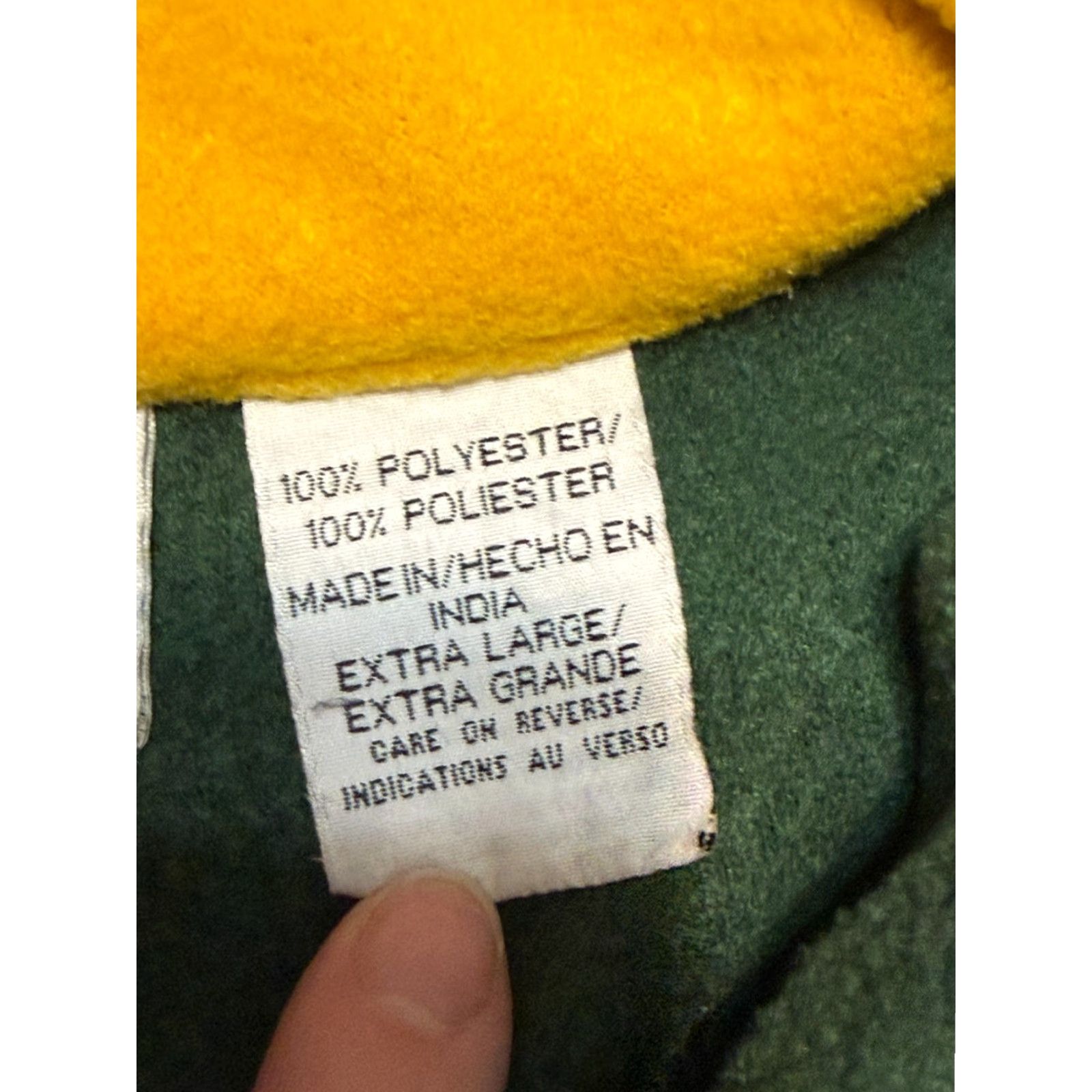 Vintage The Edge Sweater Men's XL Green Yellow Green Bay Packers Pullover 1/4 Zip Fleece Regular Knit Style Long Sleeve 1/4 Zip Logo Pu llover Size US XL / EU 56 / 4 - 7 Thumbnail
