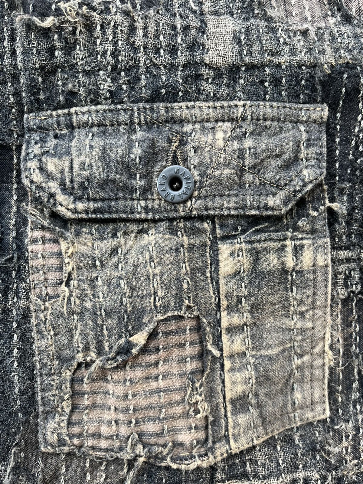 Kapital Kapital Boro Distressed Patchwork Jacket - Black Tea Size US XL / EU 56 / 4 - 4 Thumbnail